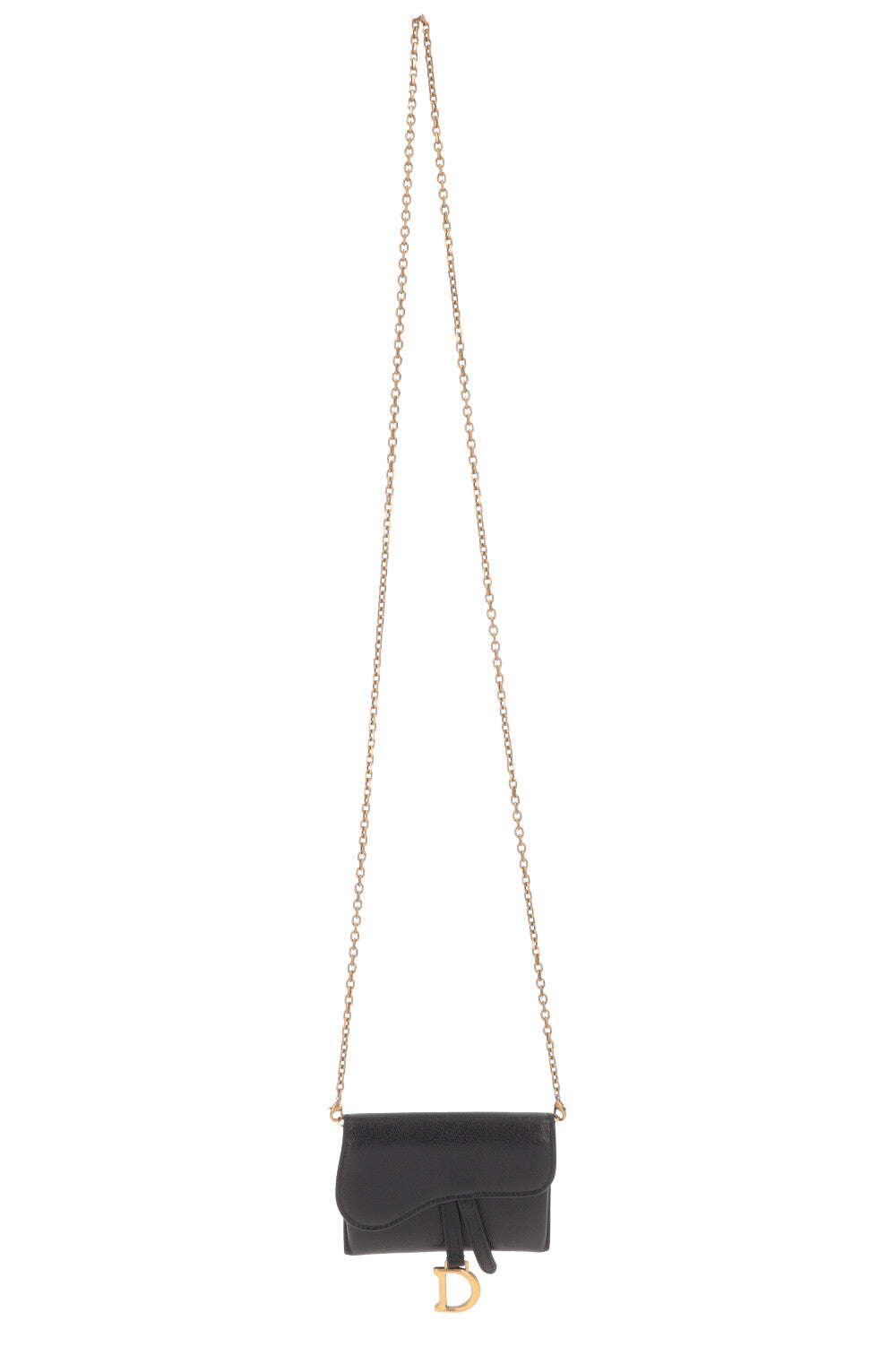 CHRISTIAN DIOR Nano Saddle Belt Pochette Black