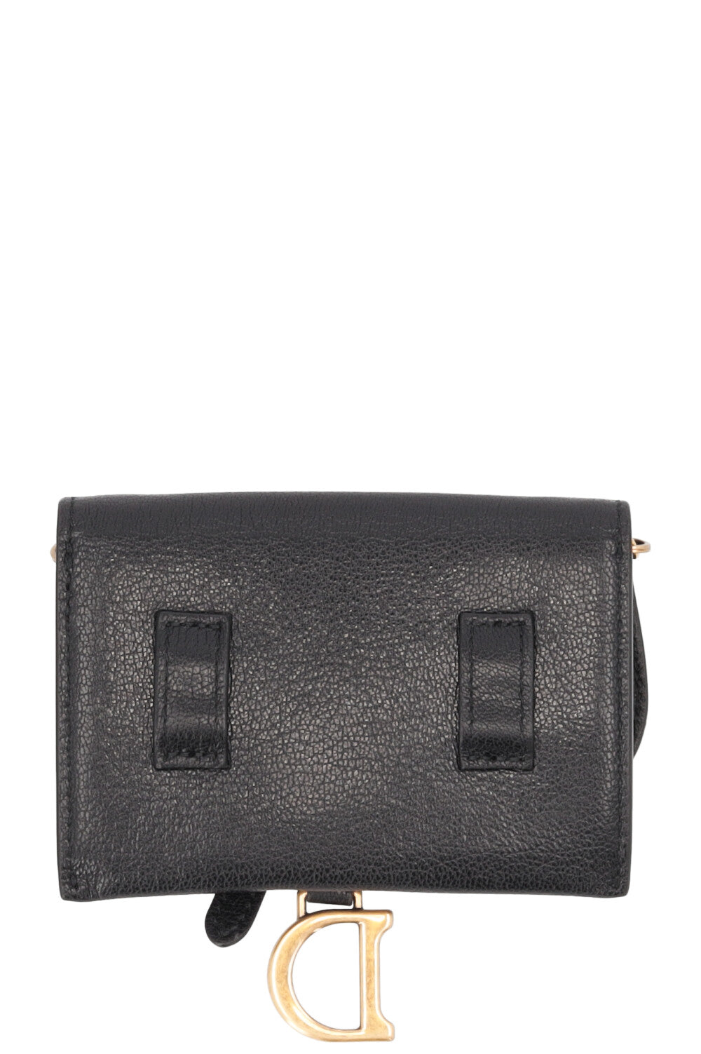 CHRISTIAN DIOR Nano Saddle Belt Pochette Black
