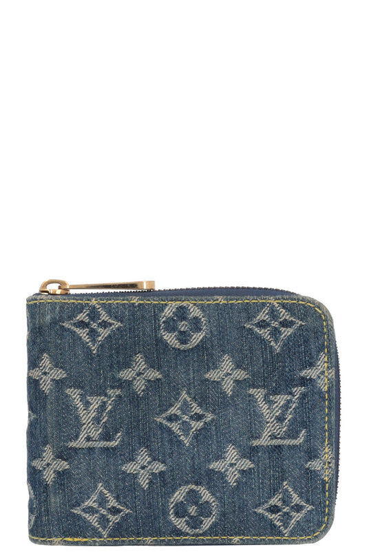 LOUIS VUITTON Zippy Wallet Denim Small
