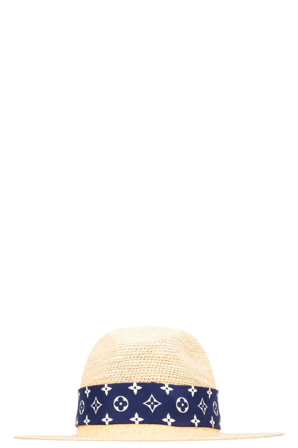 LOUIS VUITTON Abstract MNG Wave Hat Raffia Blue