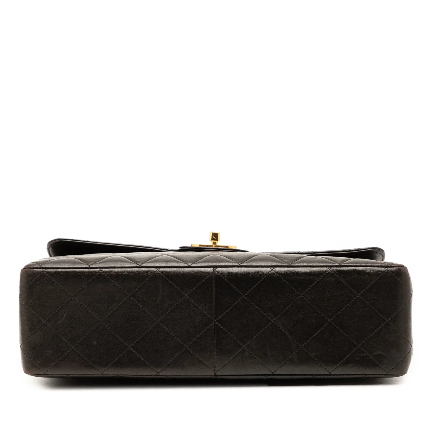 Black Chanel Jumbo Classic Lambskin Single Flap Shoulder Bag