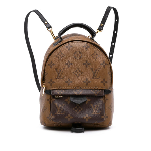 Brown Louis Vuitton Monogram Reverse Mini Palm Springs Backpack