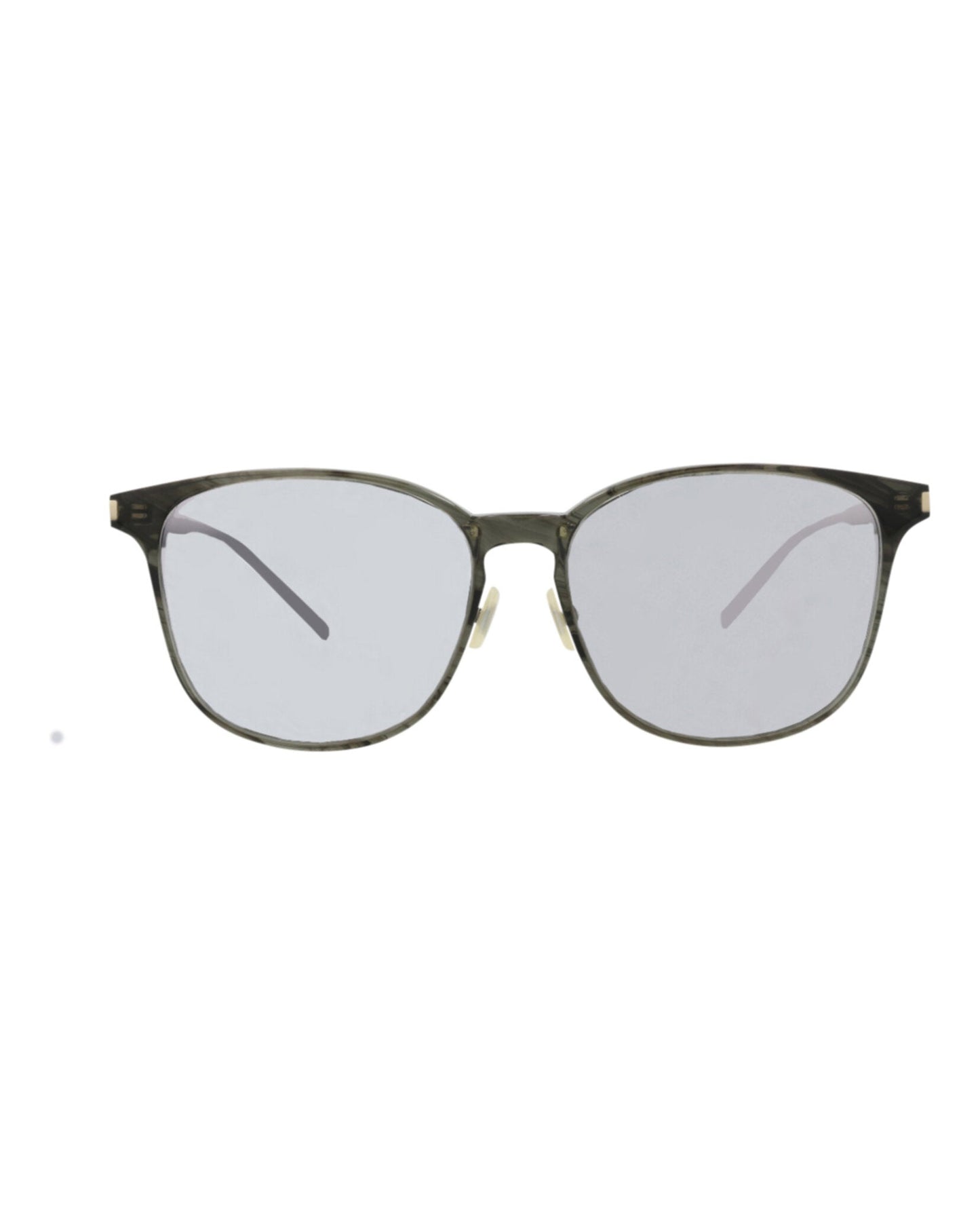 Saint Laurent Unisex Square/Rectangle Grey Grey Silver Fashion Designer Eyewear