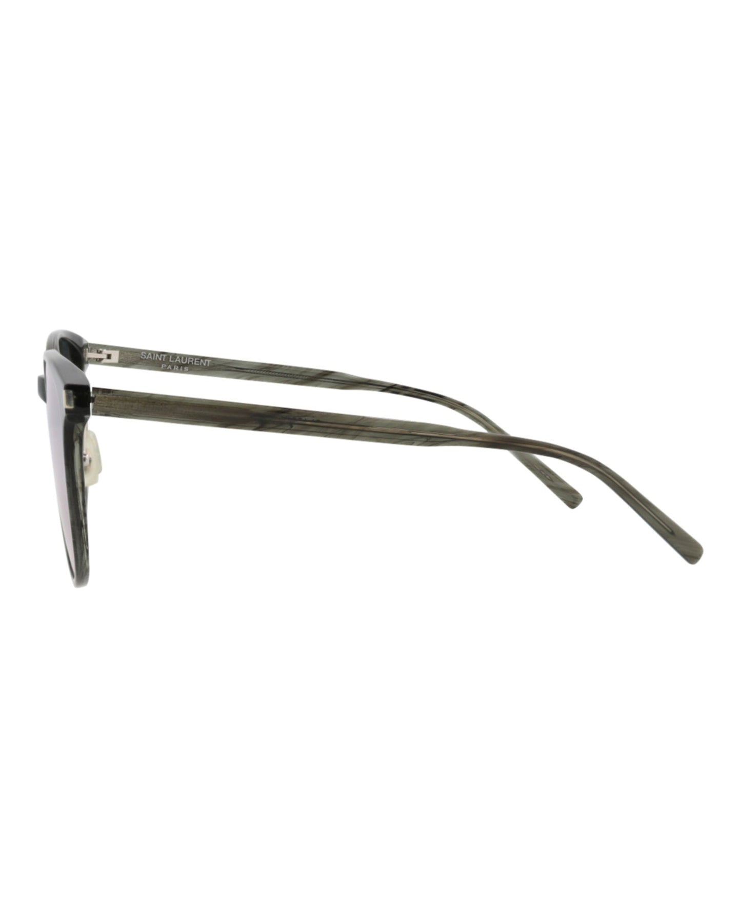 Saint Laurent Unisex Square/Rectangle Grey Grey Silver Fashion Designer Eyewear