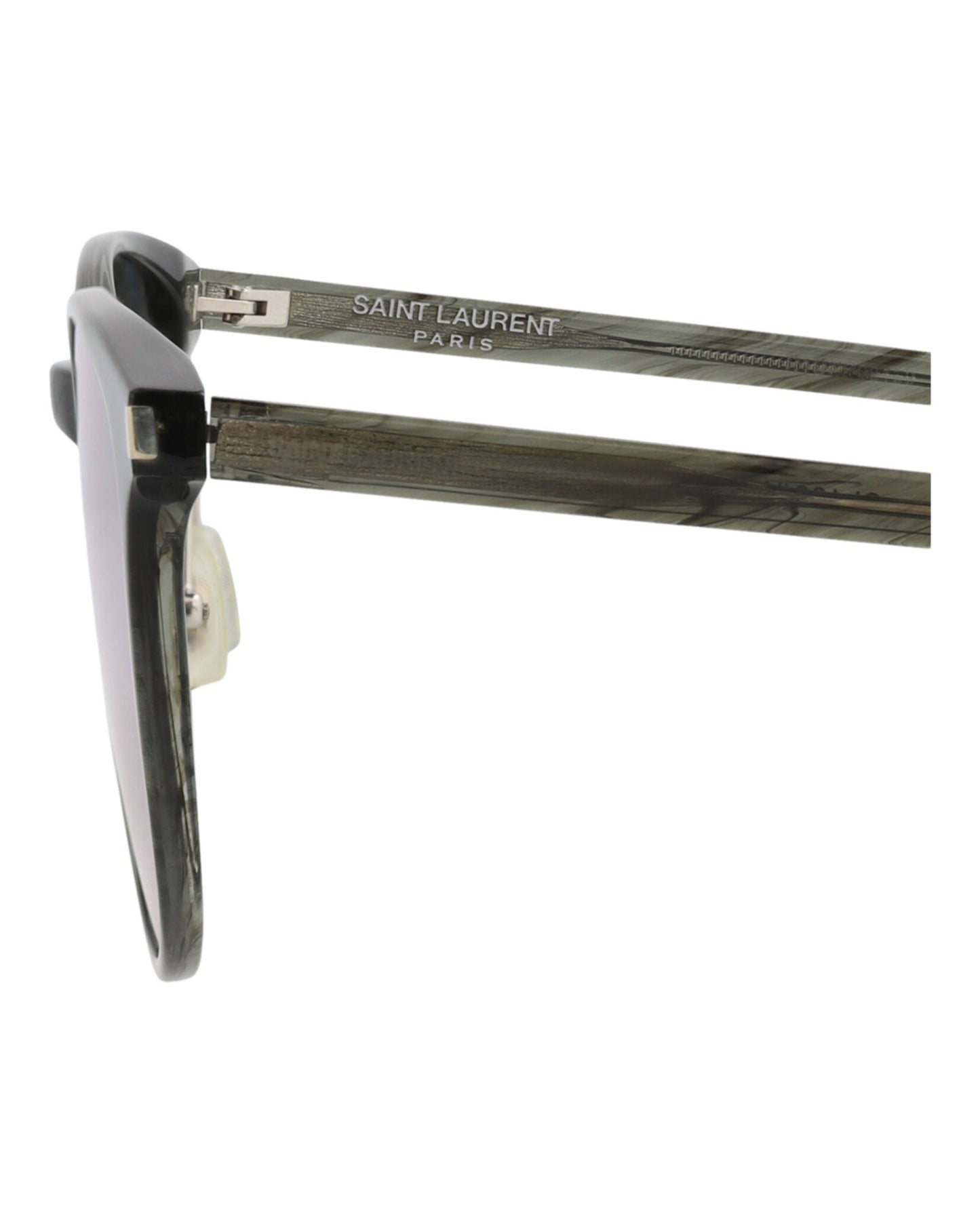 Saint Laurent Unisex Square/Rectangle Grey Grey Silver Fashion Designer Eyewear