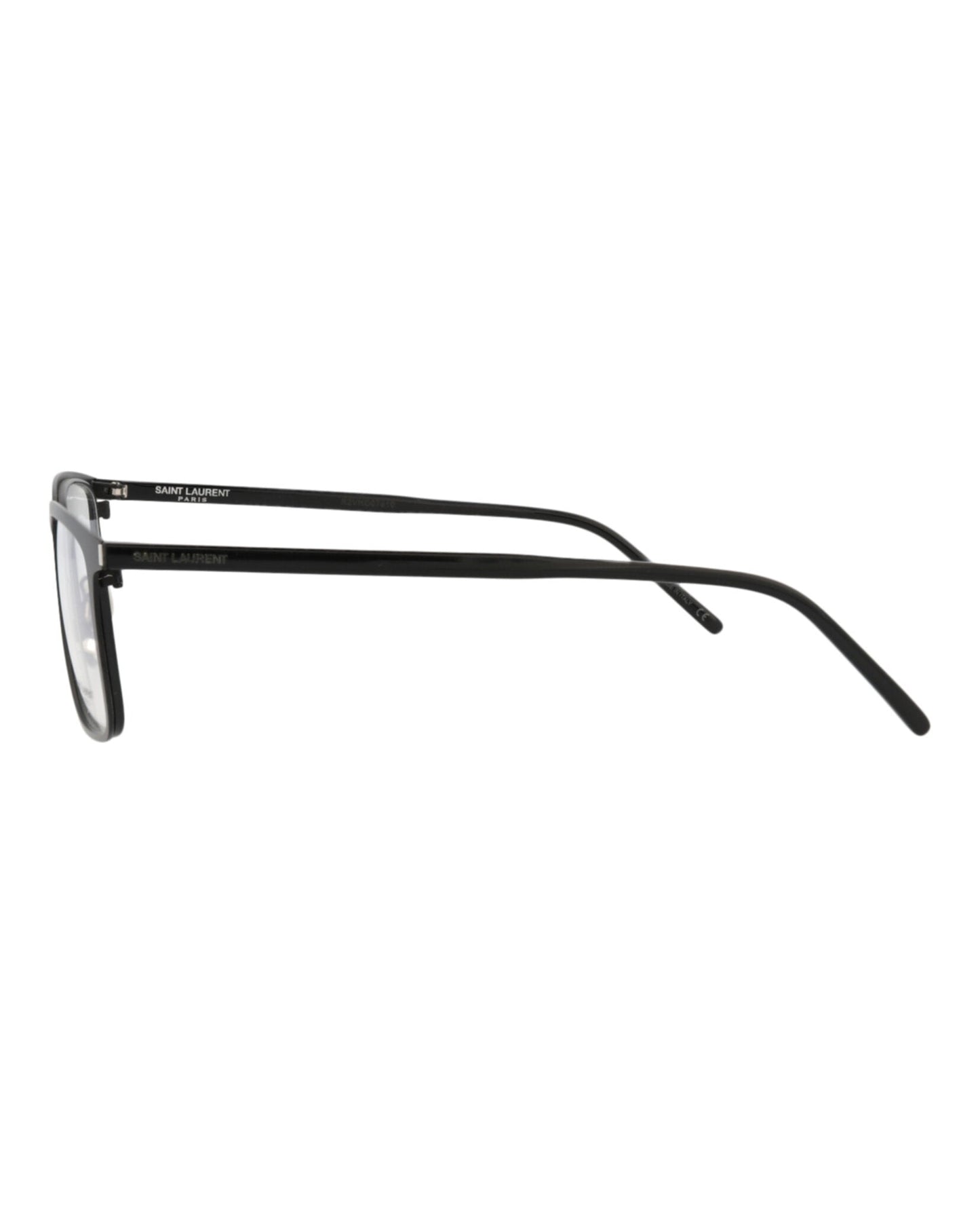 Saint Laurent Mens Square/Rectangle Black Black Transparent Fashion Designer Eyewear