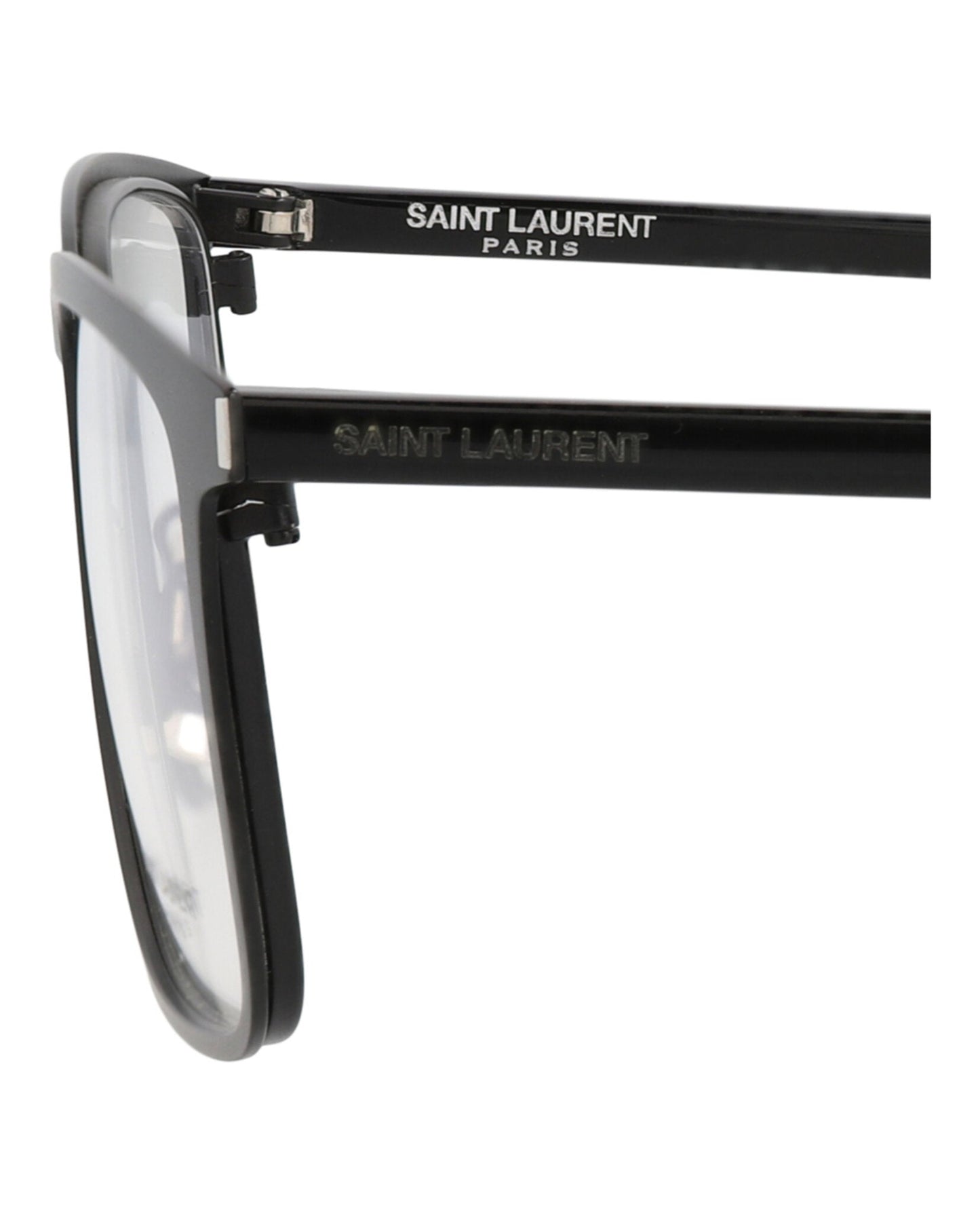 Saint Laurent Mens Square/Rectangle Black Black Transparent Fashion Designer Eyewear