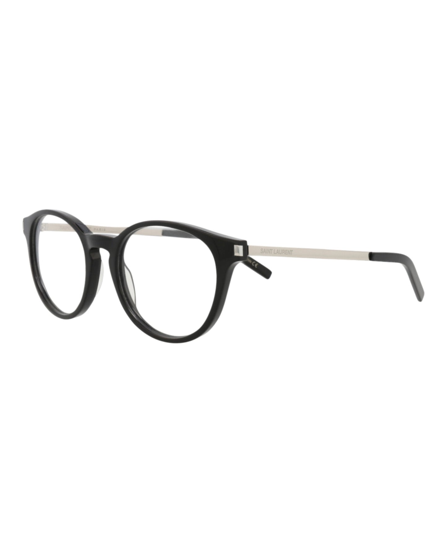 Saint Laurent Unisex Round/Oval Black Silver Transparent Fashion Designer Eyewear