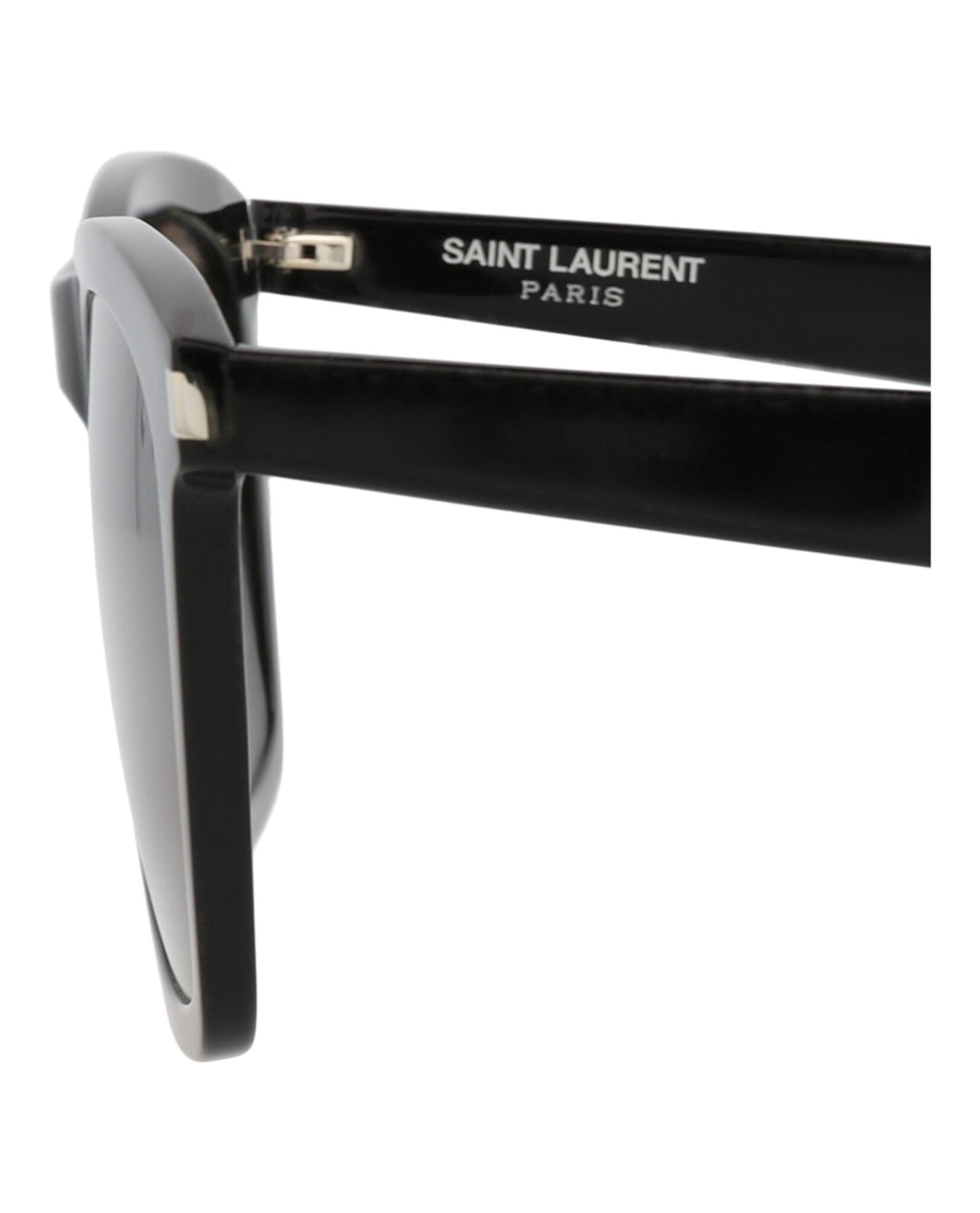 Saint Laurent Mens Square/Rectangle Black Black Grey Fashion Designer Eyewear