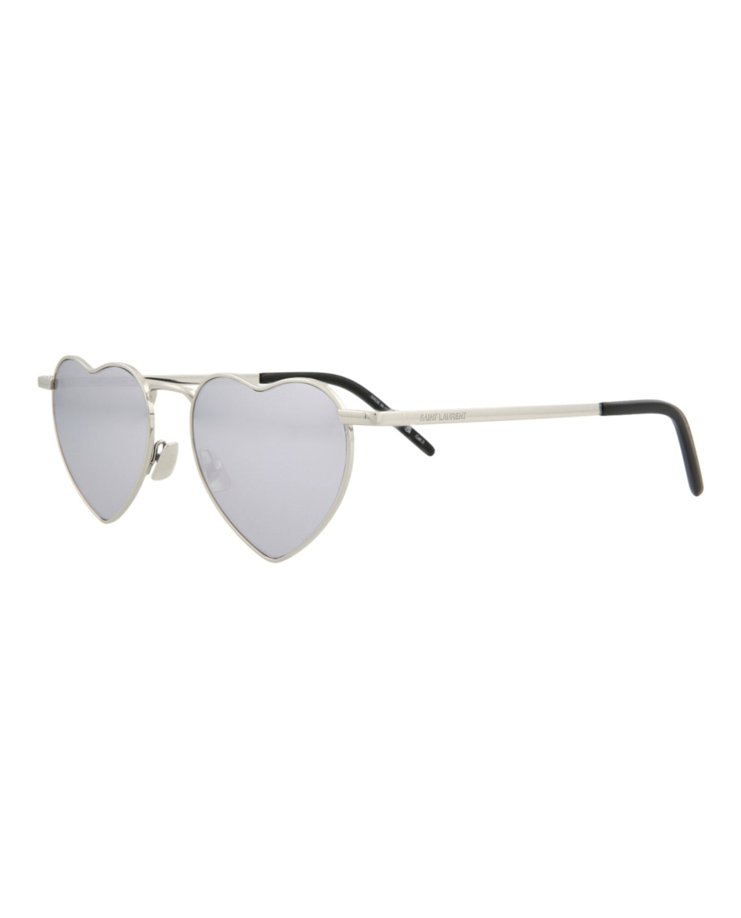 Saint Laurent Unisex Cat Eye Silver Silver Silver Fashion Designer Eyewear