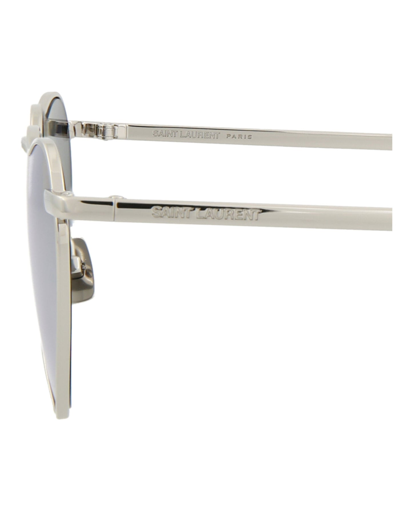 Saint Laurent Unisex Cat Eye Silver Silver Silver Fashion Designer Eyewear