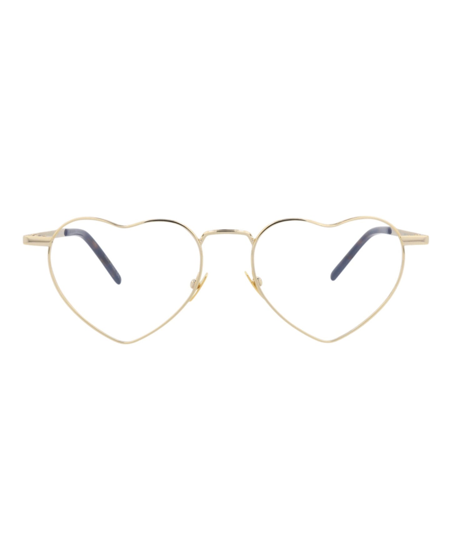 Saint Laurent Womens Cat Eye Gold Gold Transparent Fashion Designer Eyewear