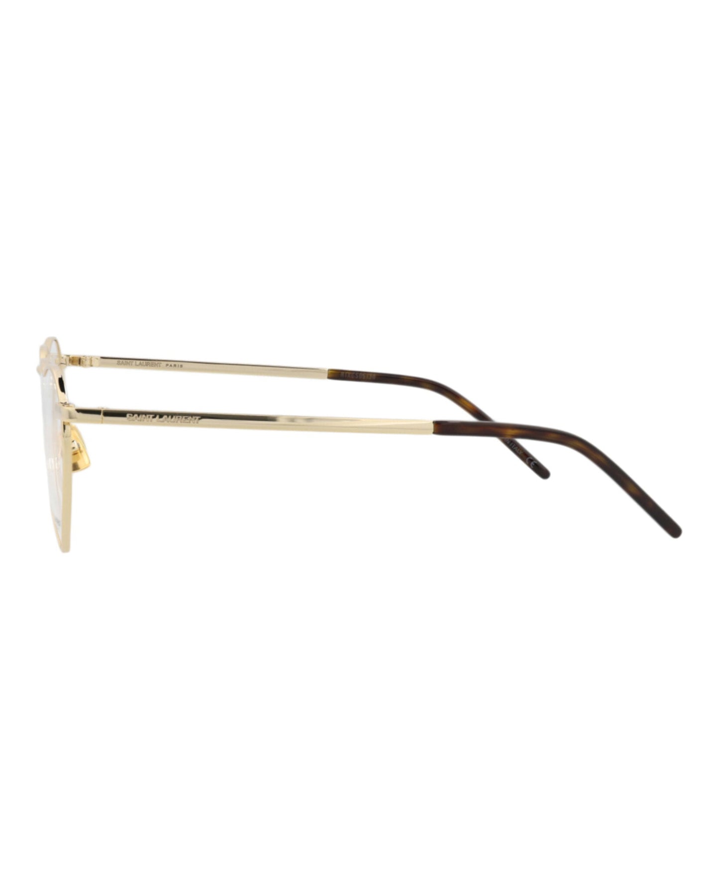 Saint Laurent Womens Cat Eye Gold Gold Transparent Fashion Designer Eyewear