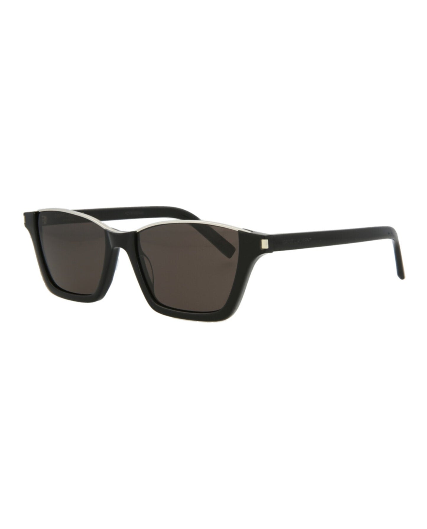 Saint Laurent Unisex Square/Rectangle Black Black Black Fashion Designer Eyewear