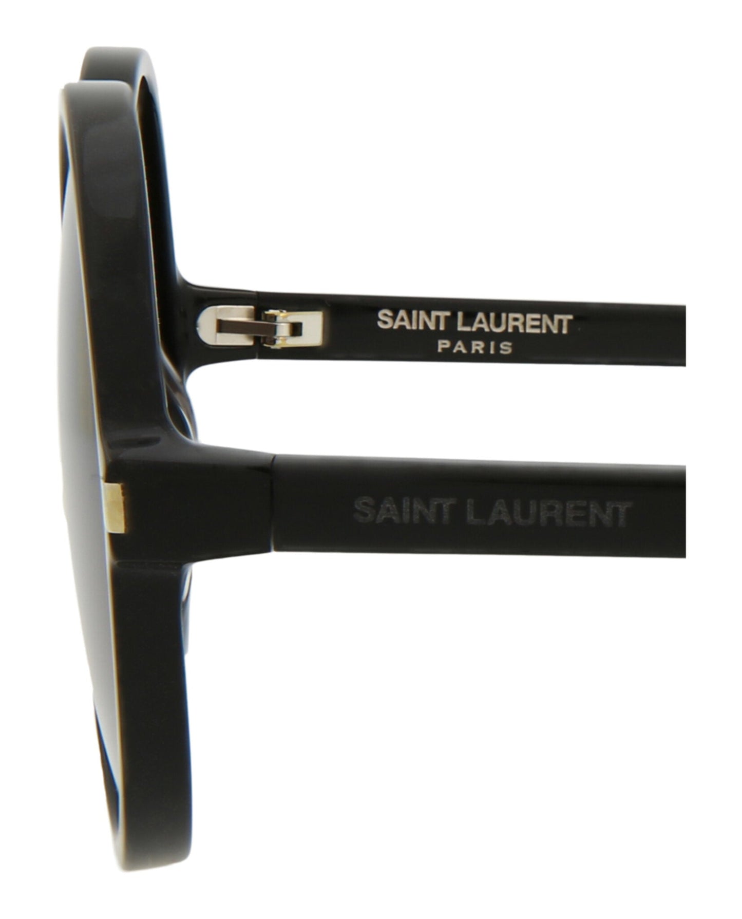 Saint Laurent Womens Round/Oval Black Black Black Fashion Designer Eyewear