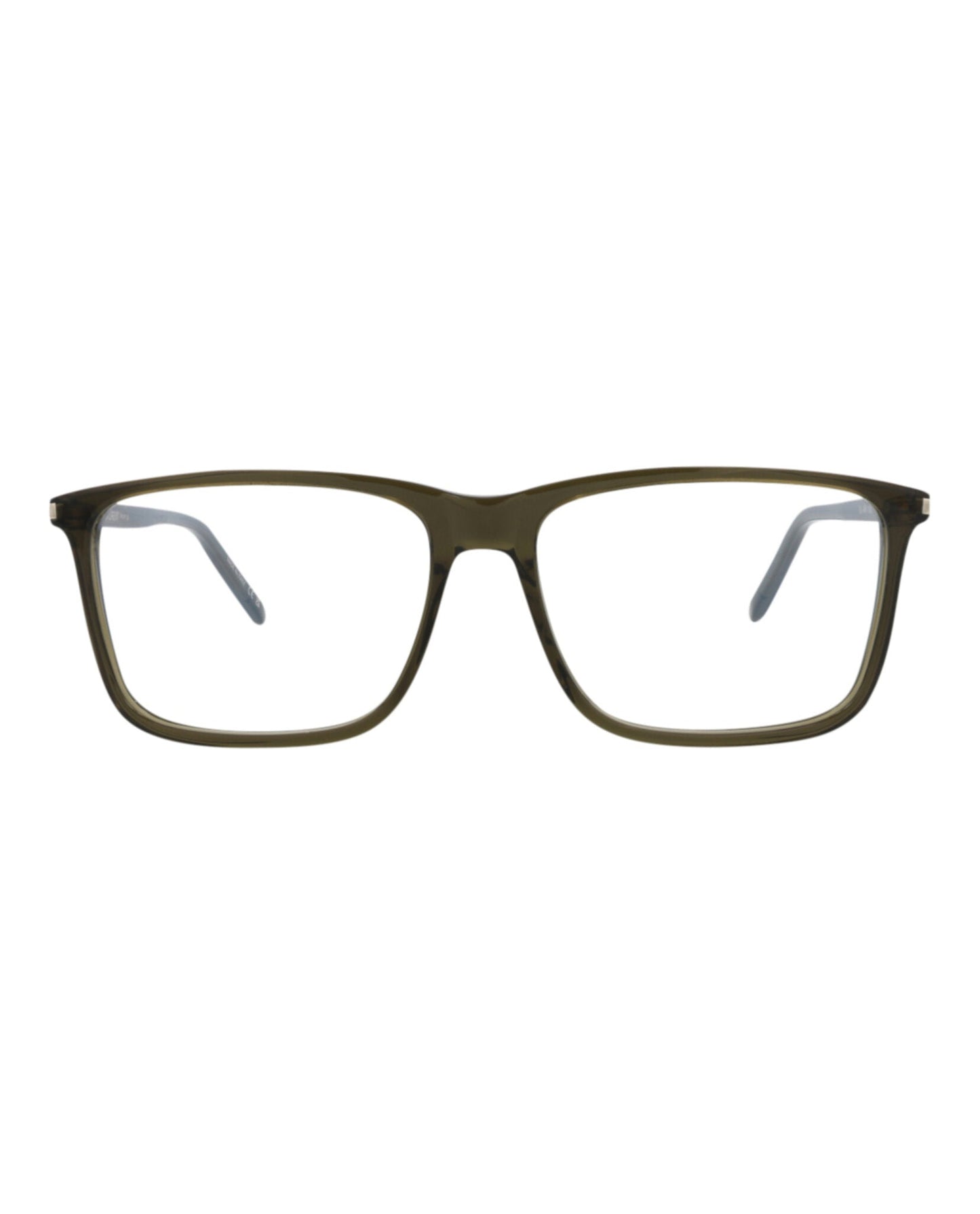Saint Laurent Mens Square/Rectangle Green Green Transparent Fashion Designer Eyewear