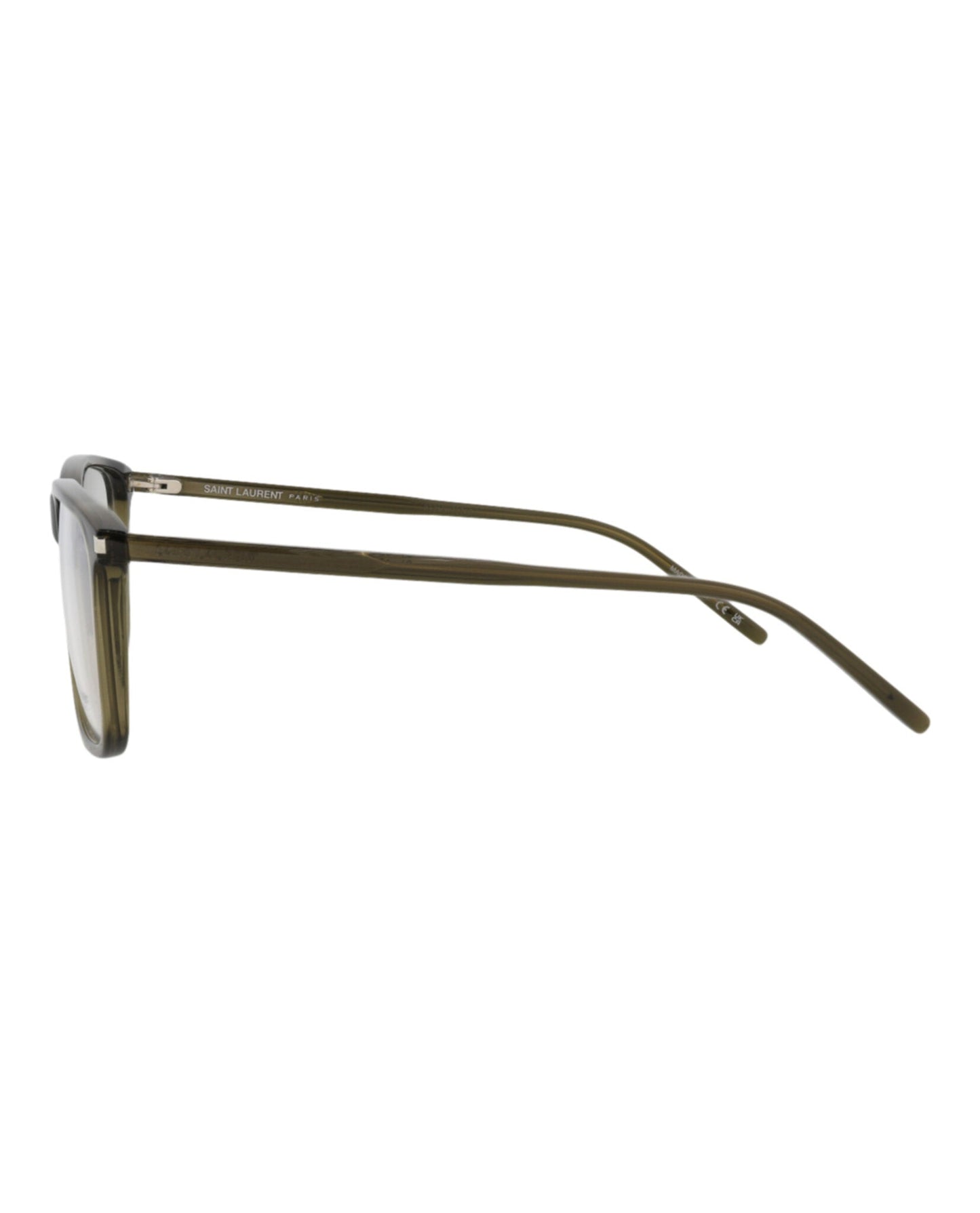 Saint Laurent Mens Square/Rectangle Green Green Transparent Fashion Designer Eyewear