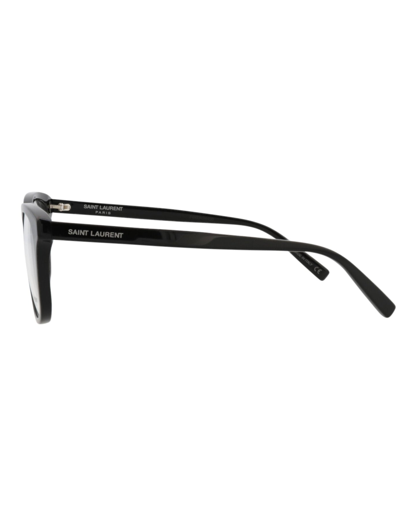 Saint Laurent Mens Round/Oval Black Black Transparent Fashion Designer Eyewear