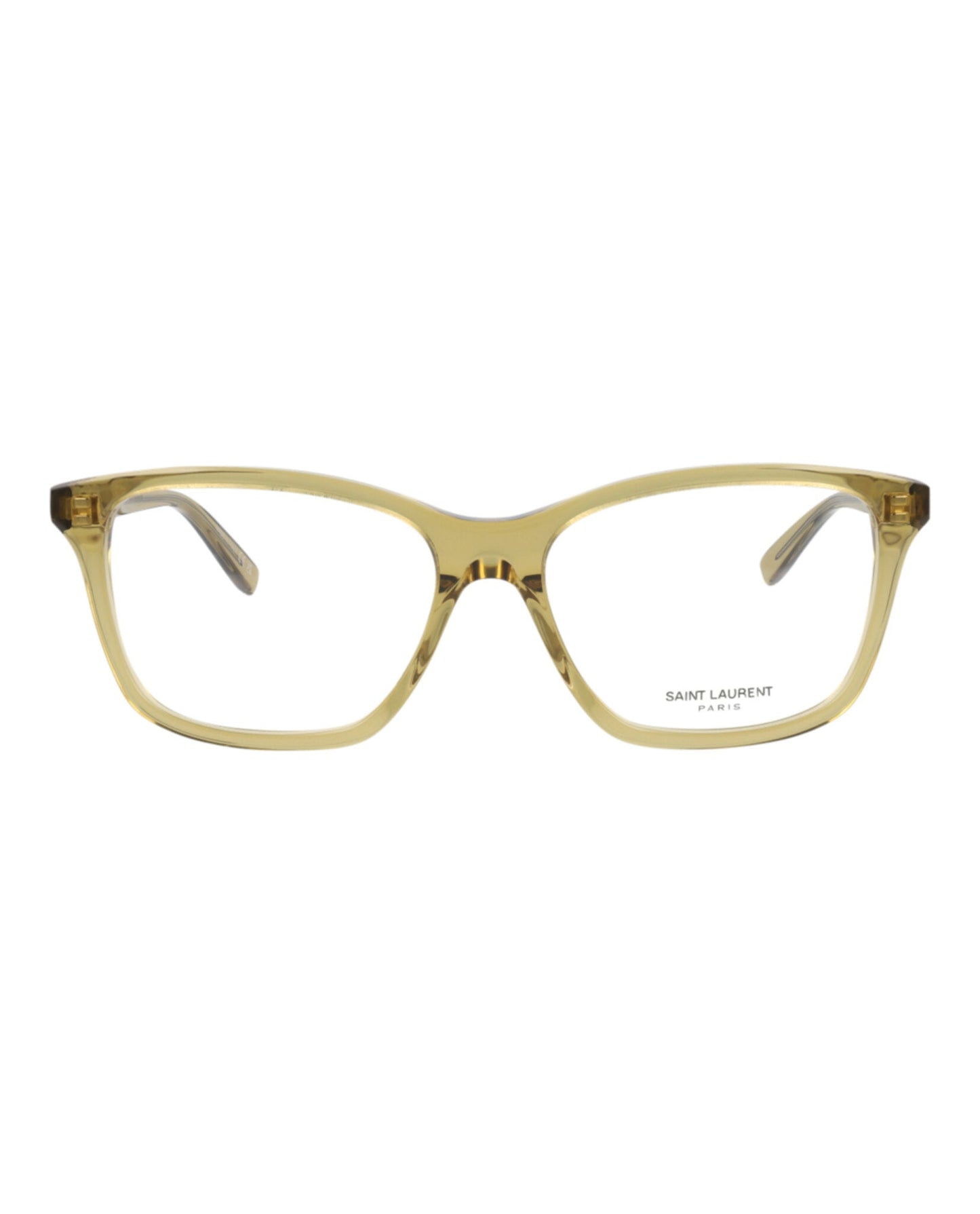 Saint Laurent Womens Square/Rectangle Yellow Yellow Transparent Fashion Designer Eyewear