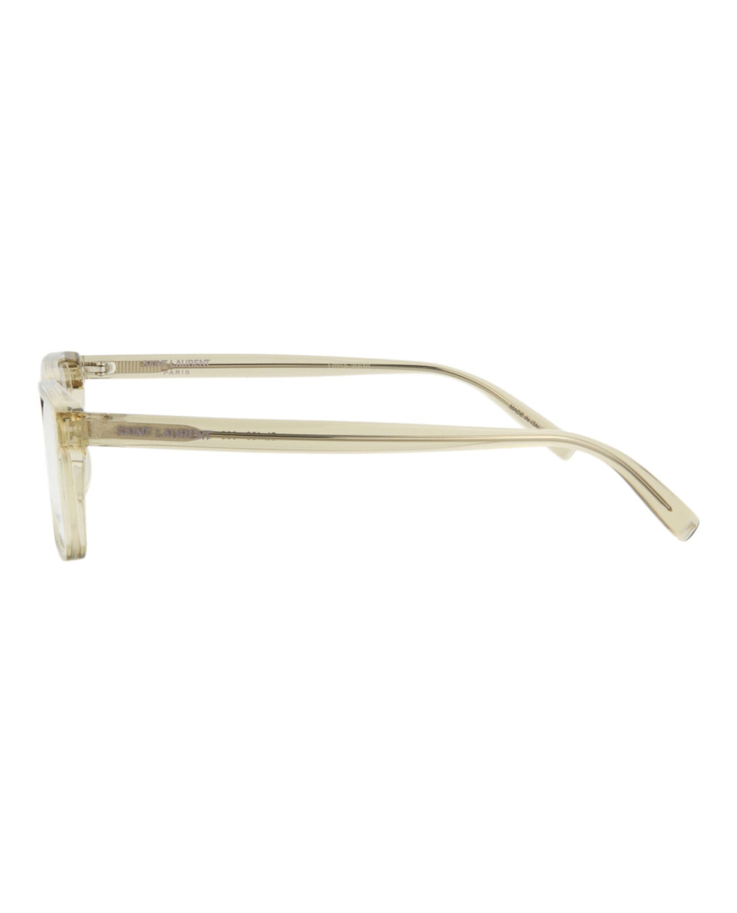 Saint Laurent Mens Square/Rectangle Yellow Yellow Transparent Fashion Designer Eyewear