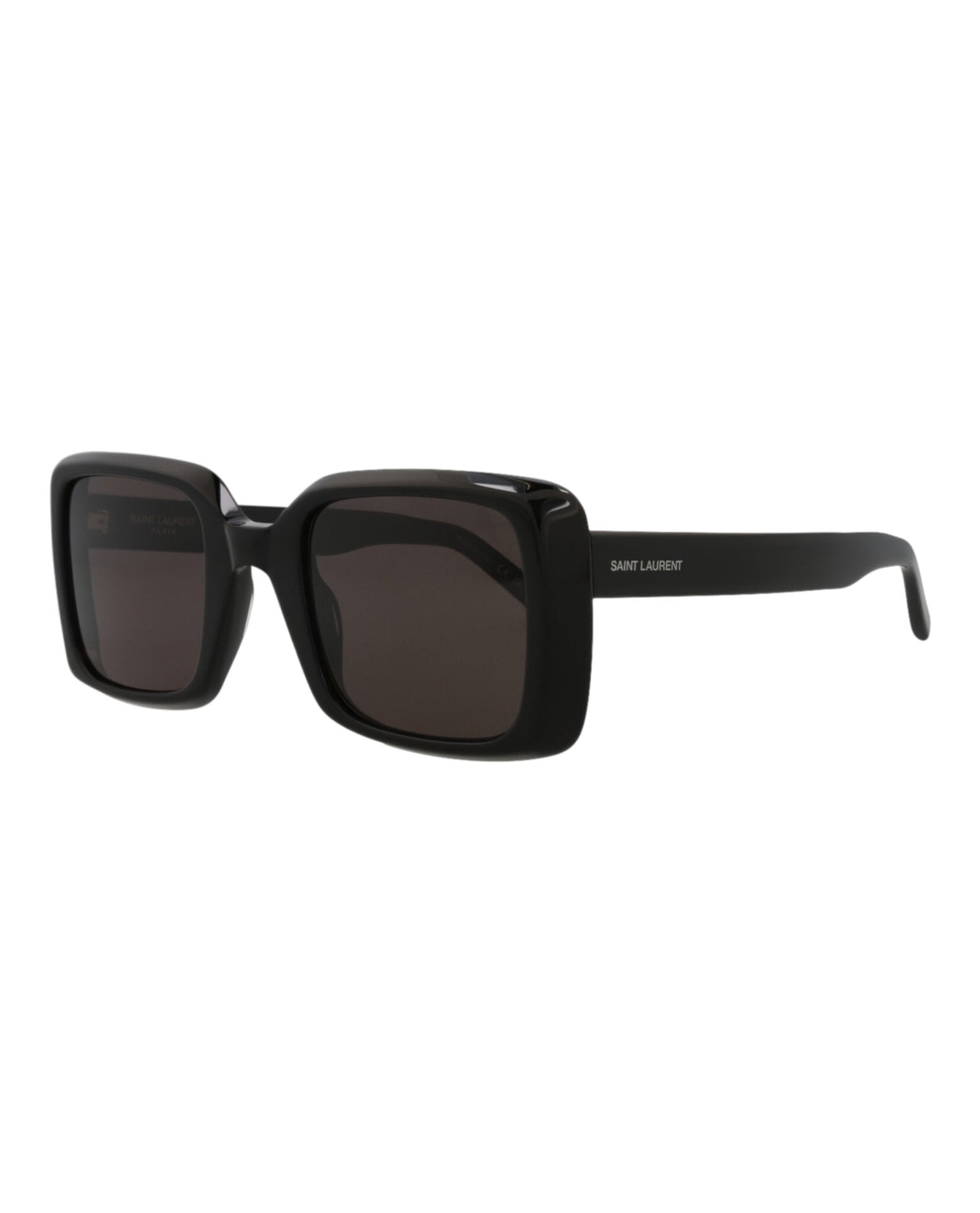 Saint Laurent Womens Square/Rectangle Black Black Black Fashion Designer Eyewear