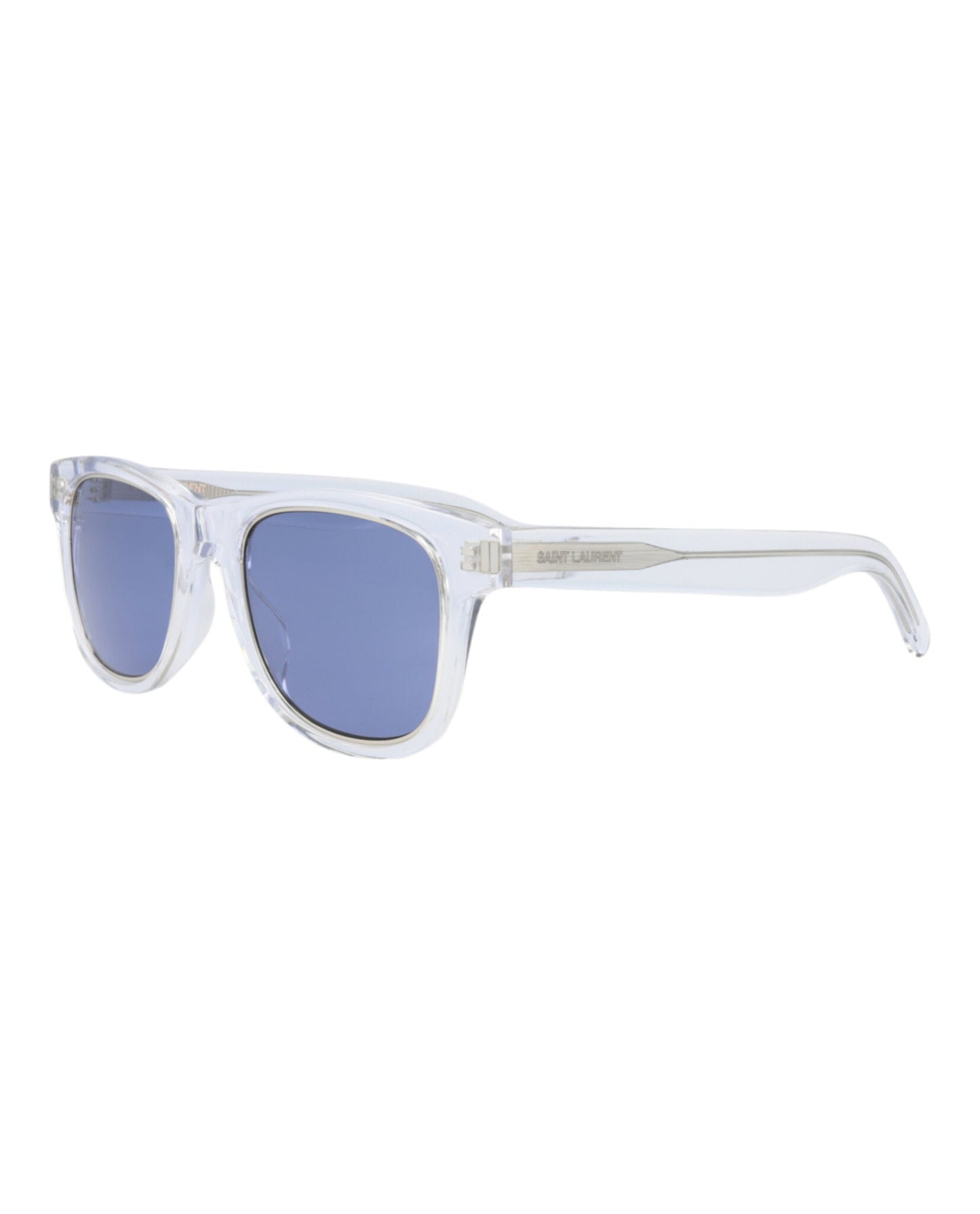 Saint Laurent Unisex Square/Rectangle Crystal Crystal Blue Fashion Designer Eyewear