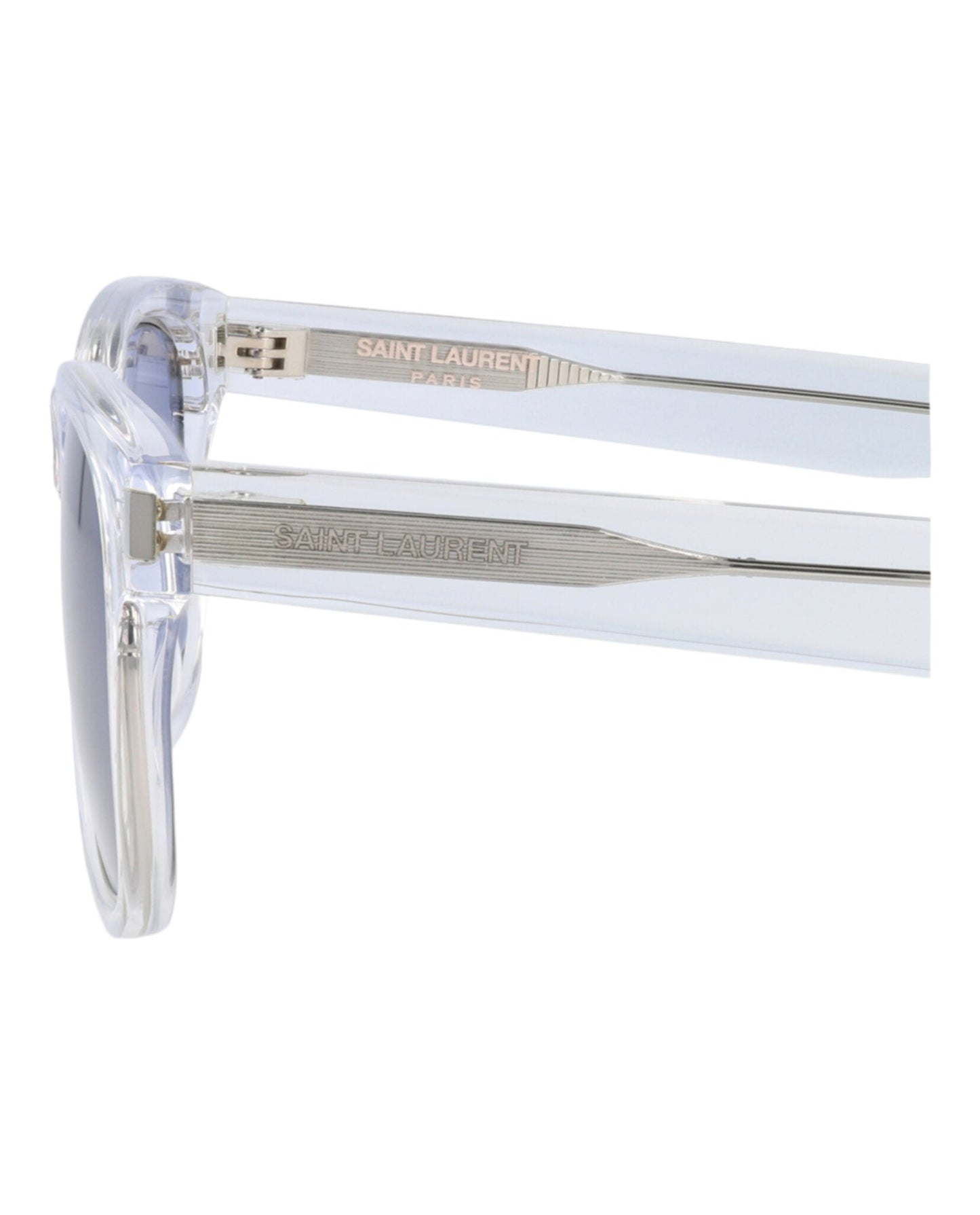 Saint Laurent Unisex Square/Rectangle Crystal Crystal Blue Fashion Designer Eyewear