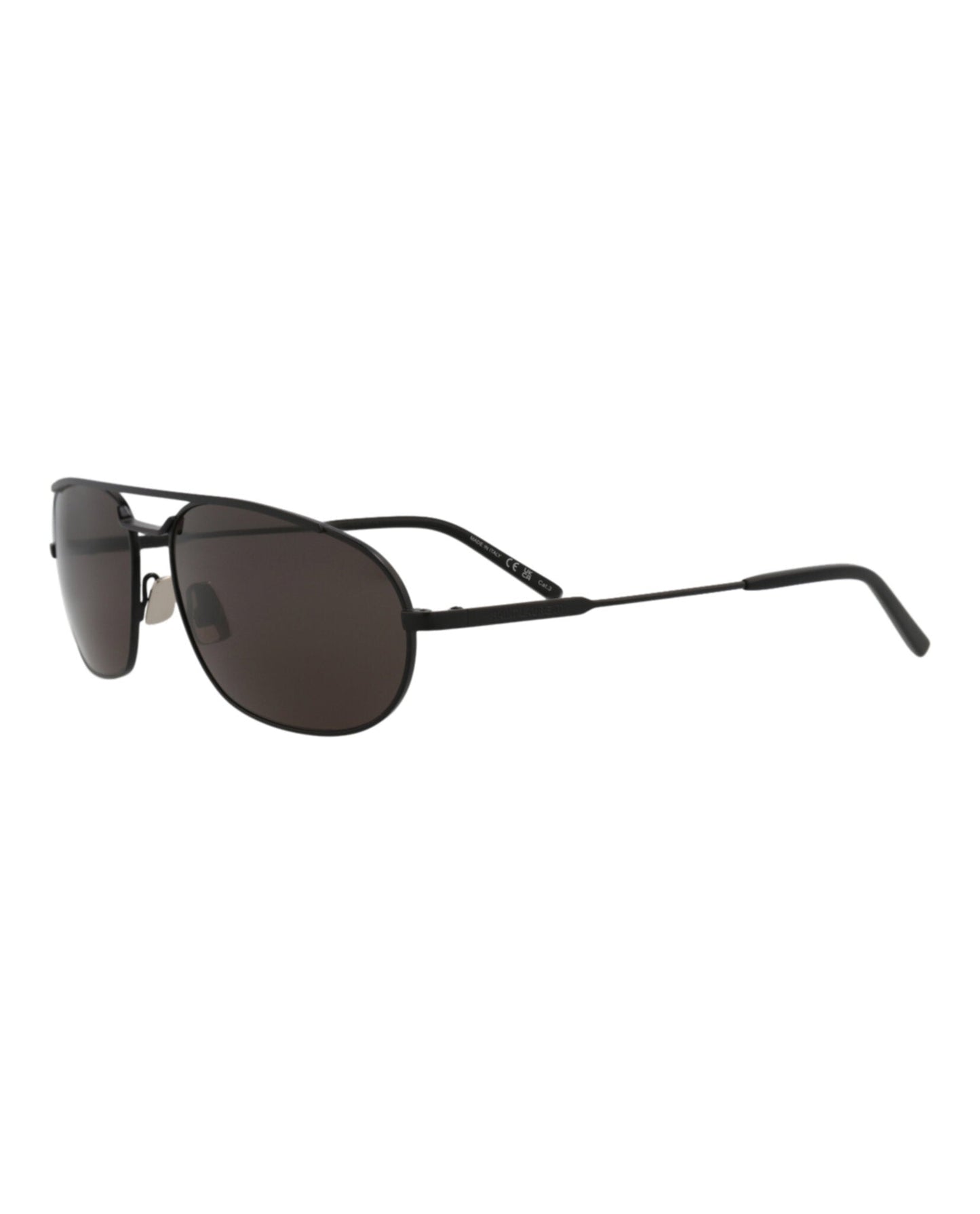 Saint Laurent Mens Round/Oval Black Black Black Fashion Designer Eyewear
