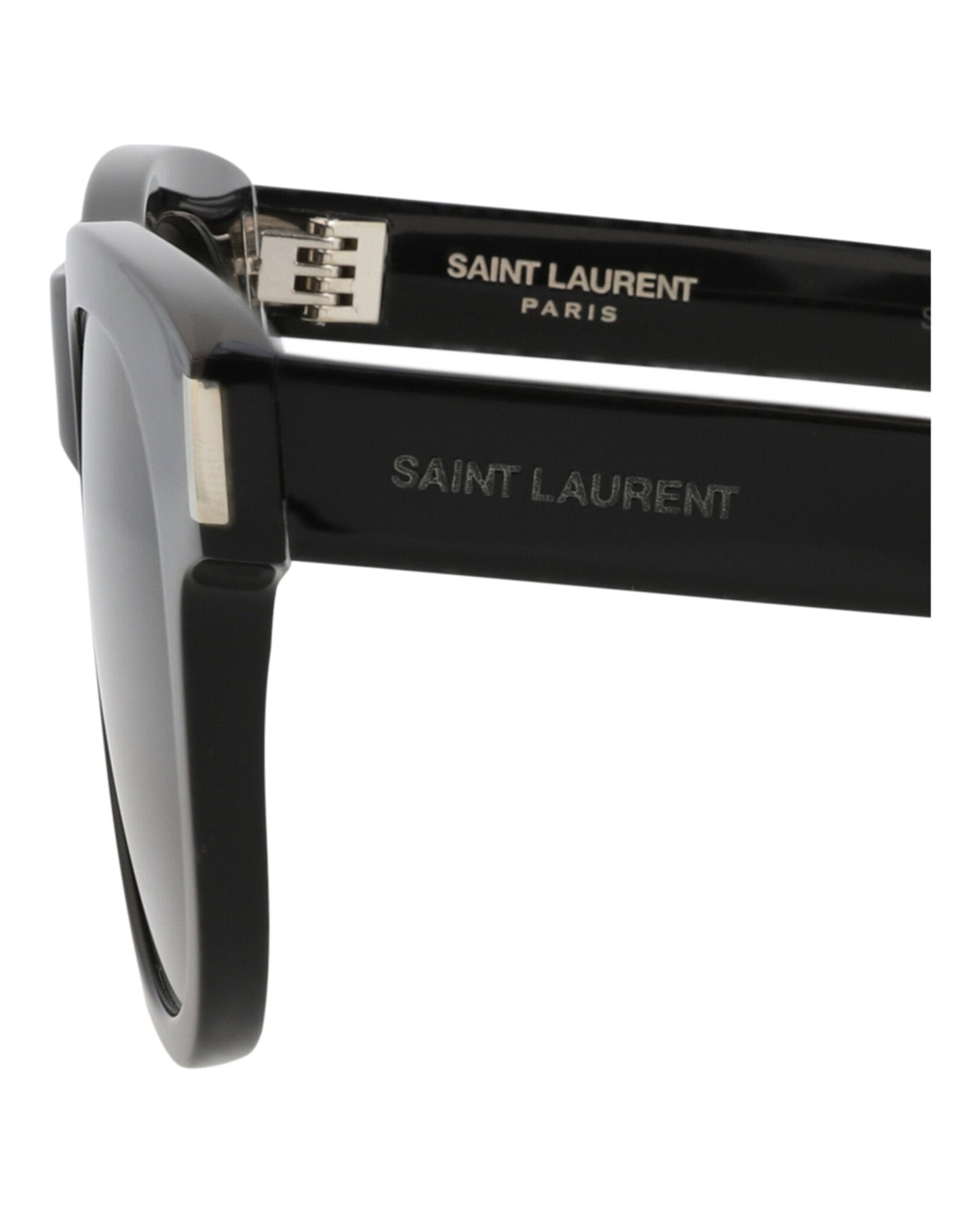 Saint Laurent Unisex Round/Oval Black Black Black Fashion Designer Eyewear
