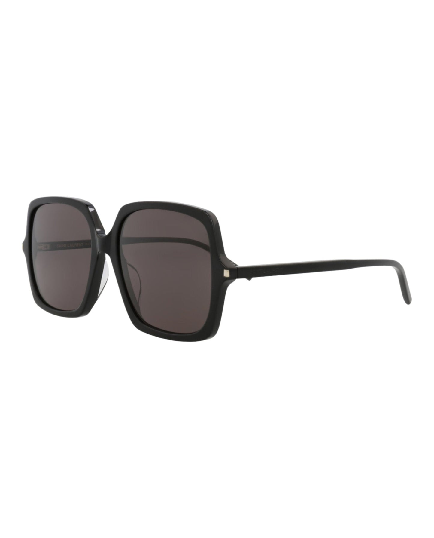Saint Laurent Womens Square/Rectangle Black Black Black Fashion Designer Eyewear