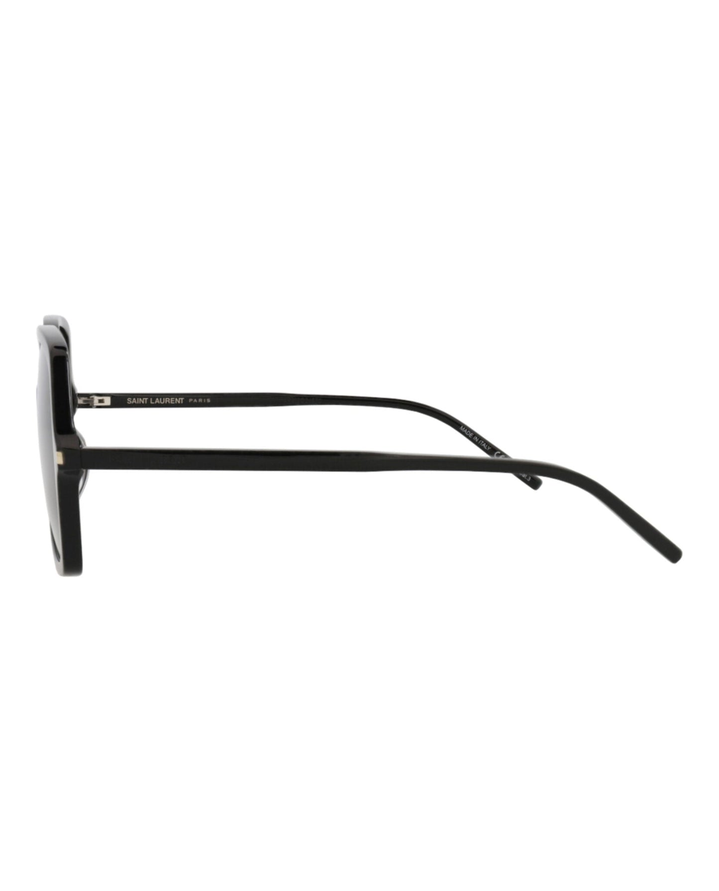 Saint Laurent Womens Square/Rectangle Black Black Black Fashion Designer Eyewear