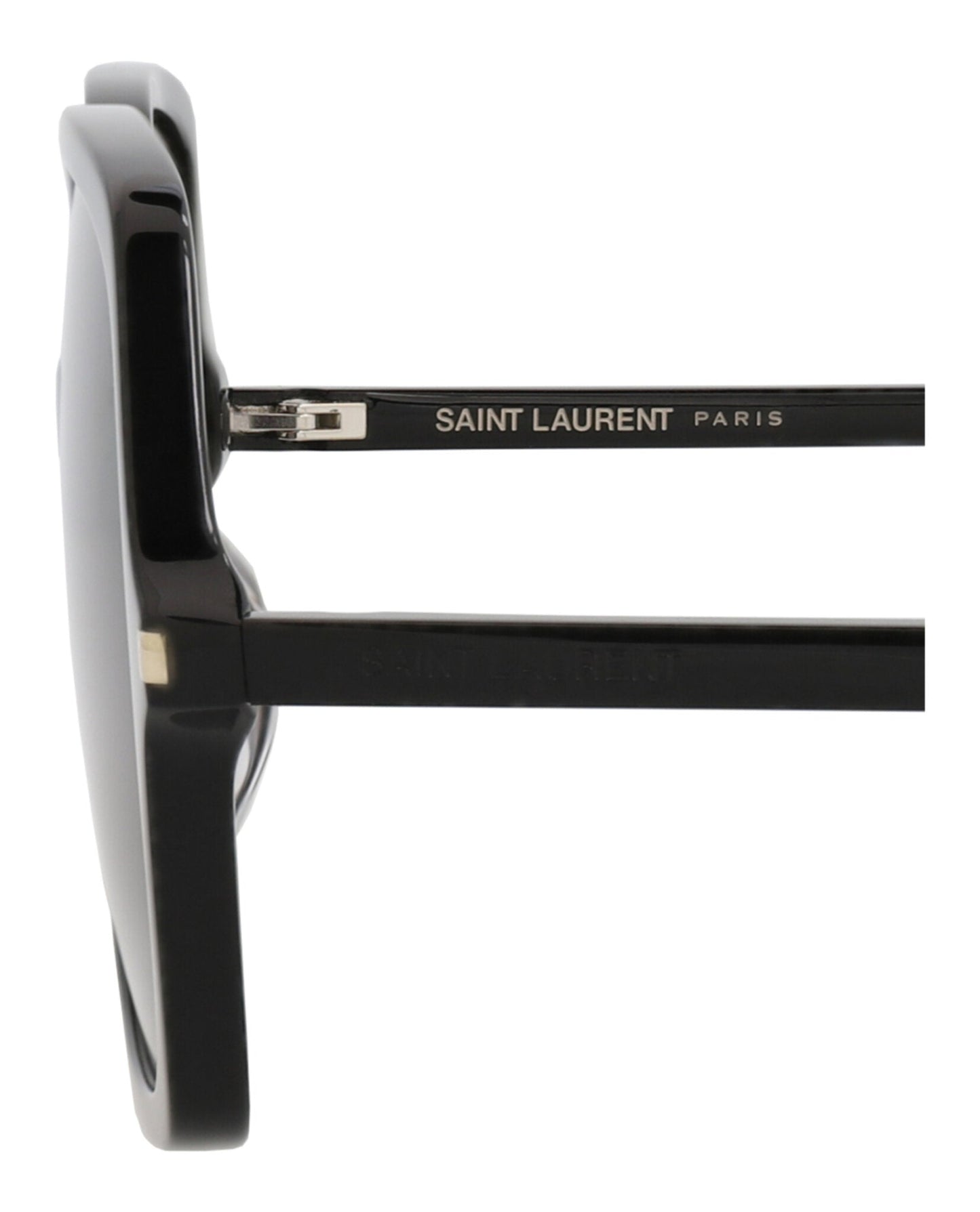Saint Laurent Womens Square/Rectangle Black Black Black Fashion Designer Eyewear