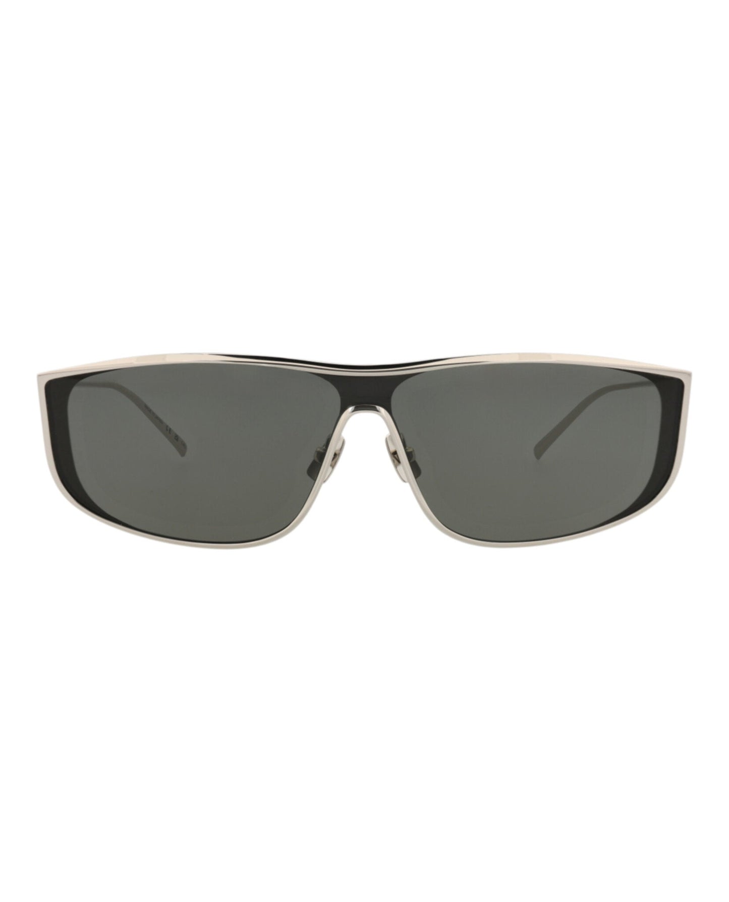 Saint Laurent Unisex Shield/Wrap Silver Silver Grey Fashion Designer Eyewear