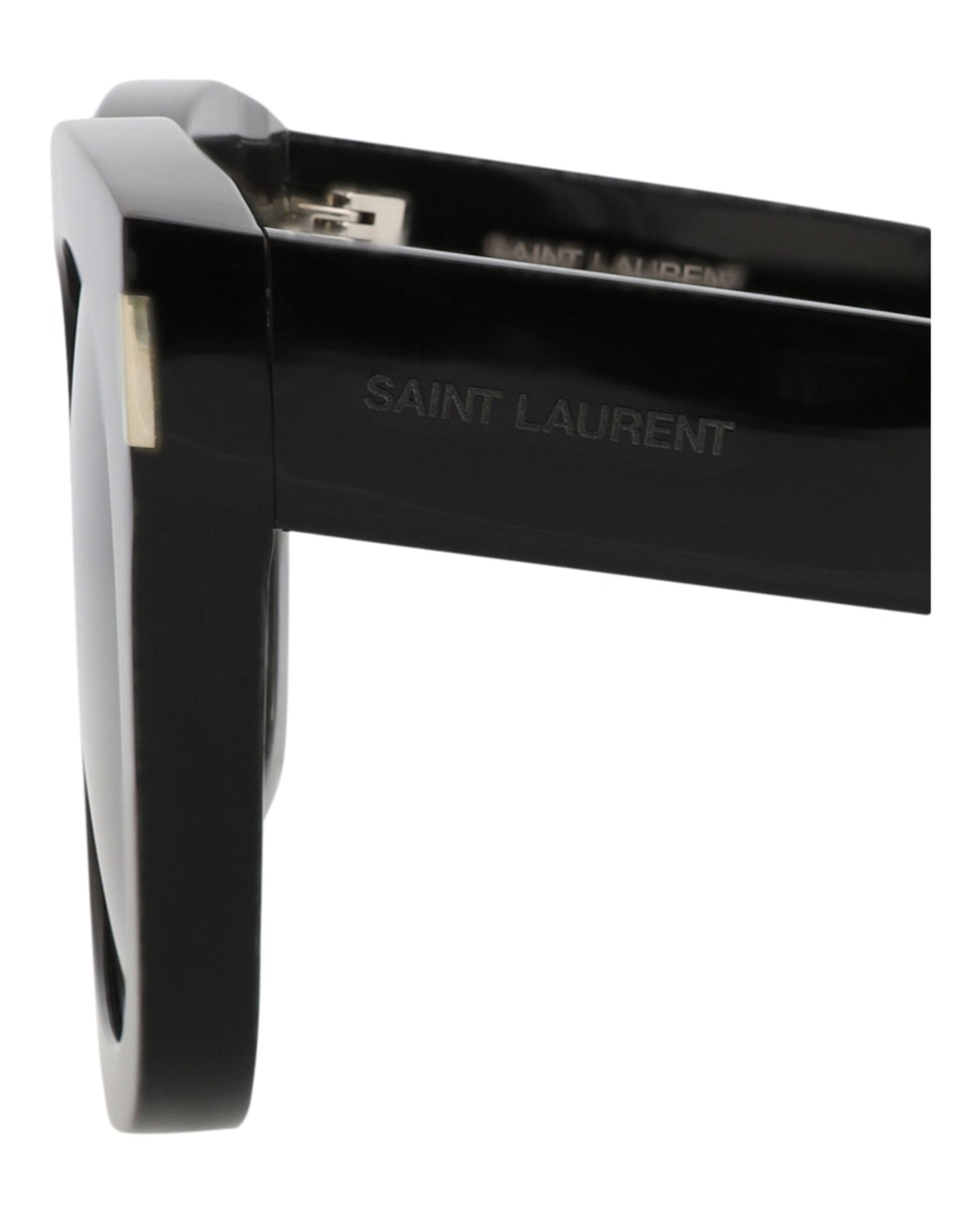 Saint Laurent Womens Square/Rectangle Black Black Black Fashion Designer Eyewear