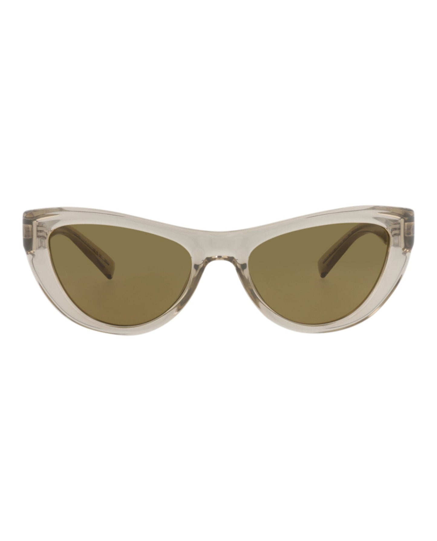 Saint Laurent Womens Cat Eye Beige Beige Brown Fashion Designer Eyewear