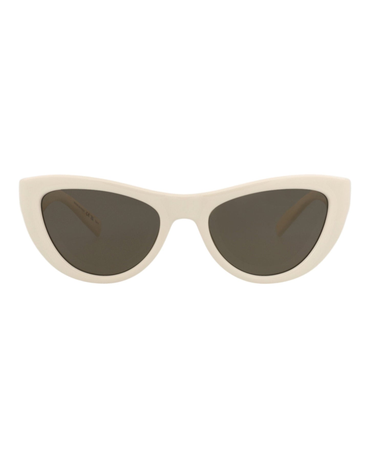 Saint Laurent Womens Cat Eye Ivory Ivory Grey Fashion Designer Eyewear