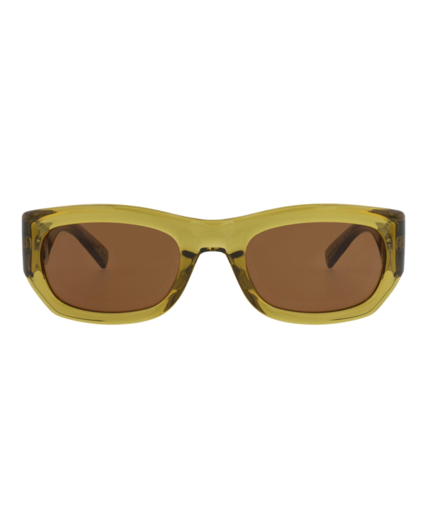 Saint Laurent Womens Round/Oval Green Green Brown Fashion Designer Eyewear