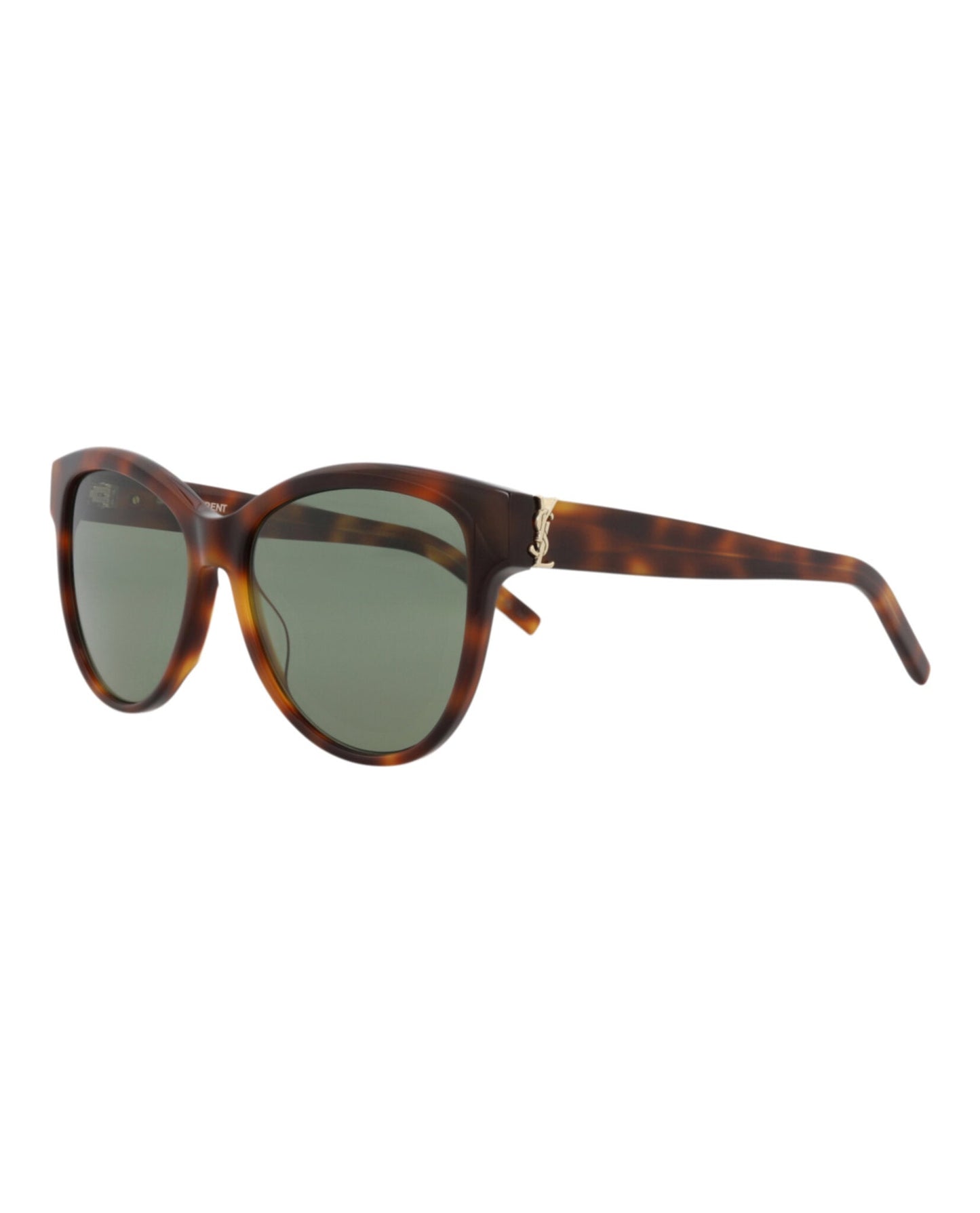Saint Laurent Womens Round/Oval Havana Havana Green Fashion Designer Eyewear