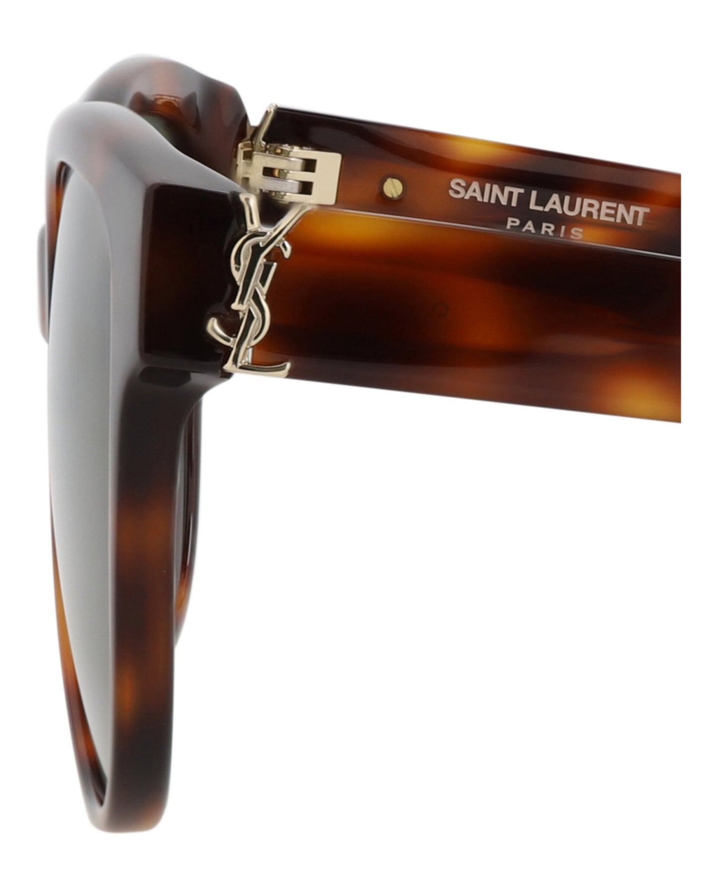 Saint Laurent Womens Round/Oval Havana Havana Green Fashion Designer Eyewear