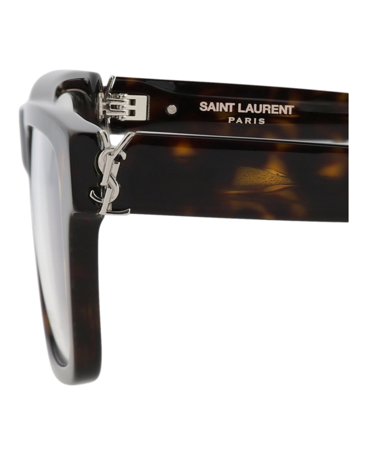Saint Laurent Mens Square/Rectangle Havana Havana Transparent Fashion Designer Eyewear