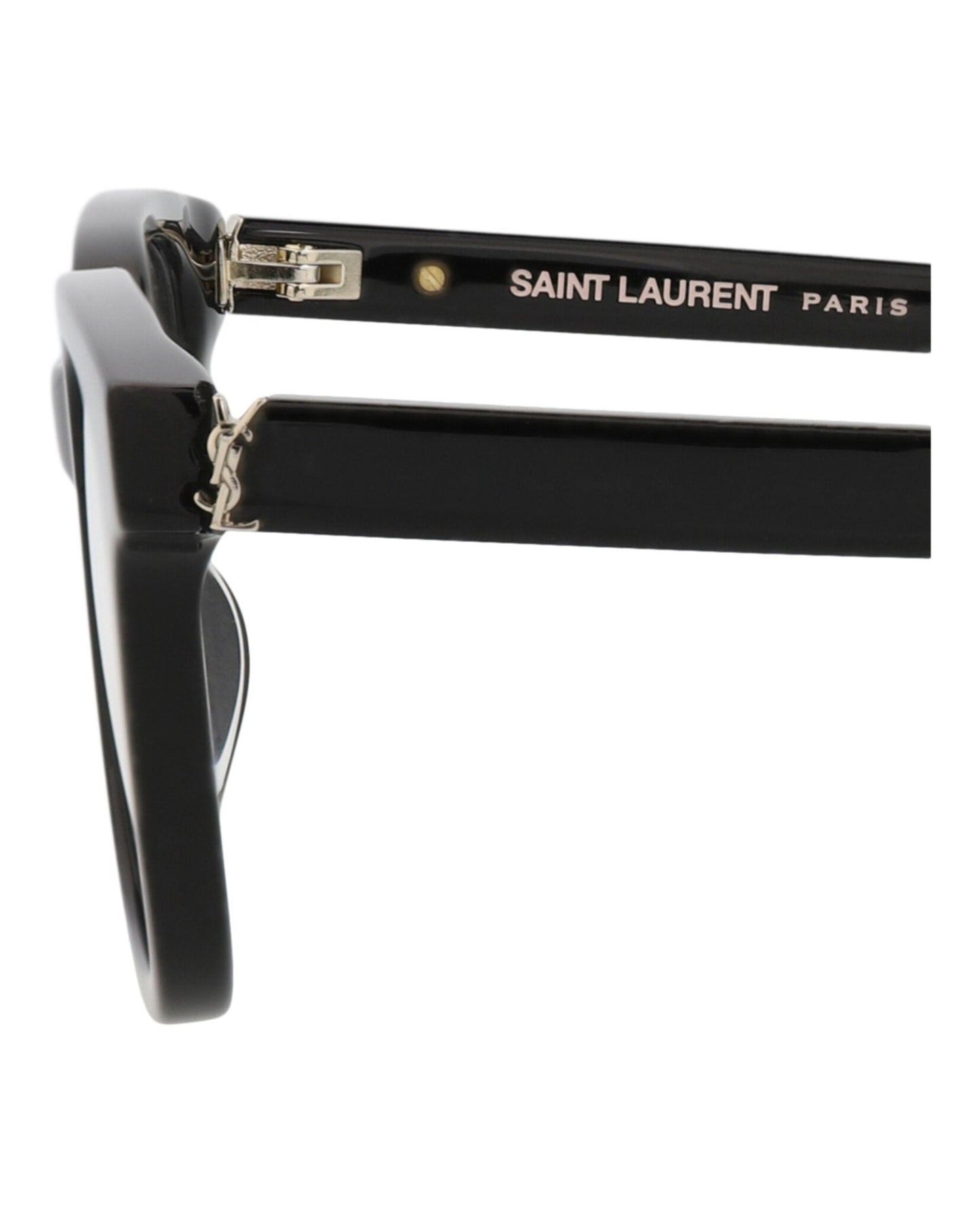 Saint Laurent Womens Square/Rectangle Black Black Transparent Fashion Designer Eyewear