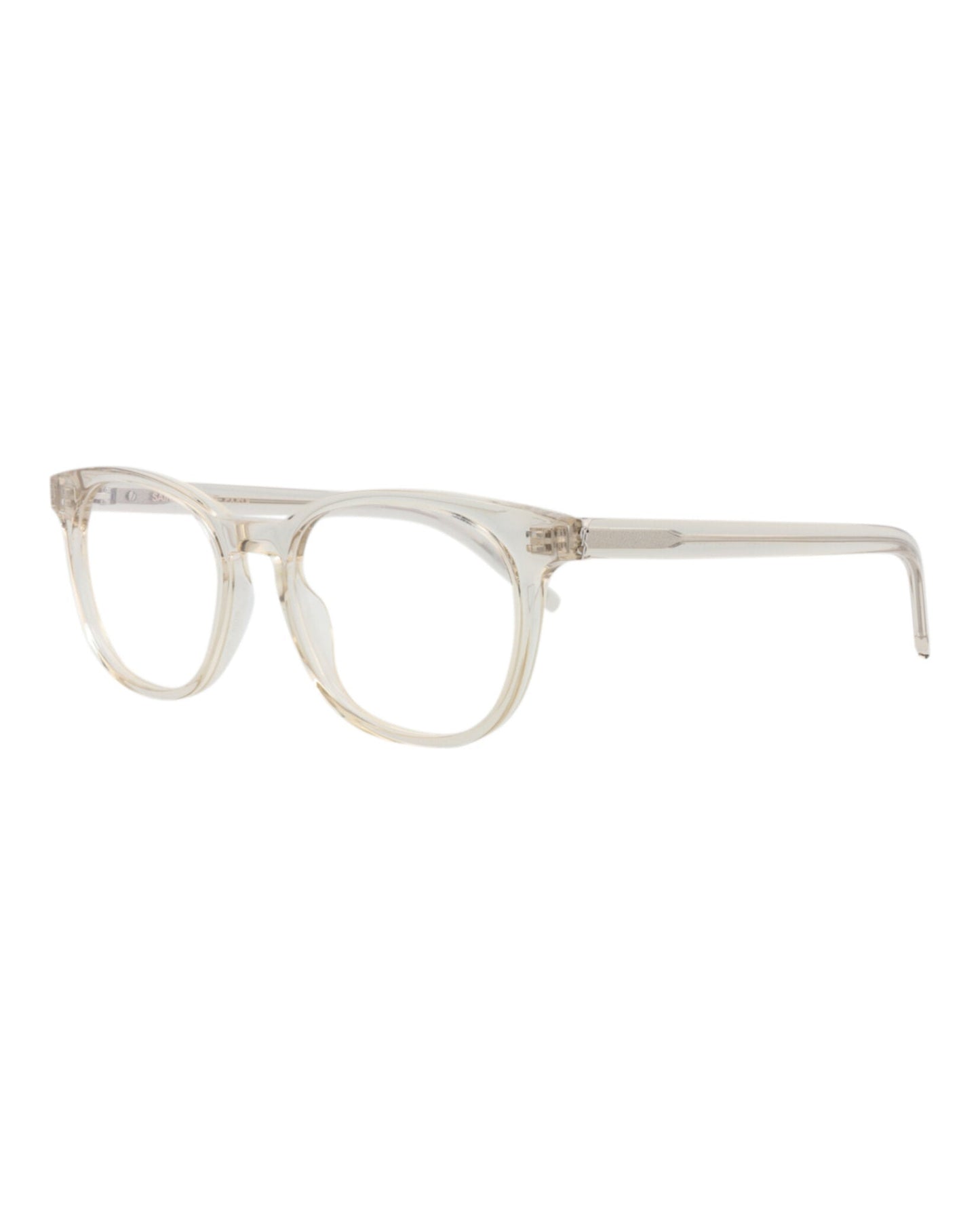 Saint Laurent Womens Round/Oval Beige Beige Transparent Fashion Designer Eyewear