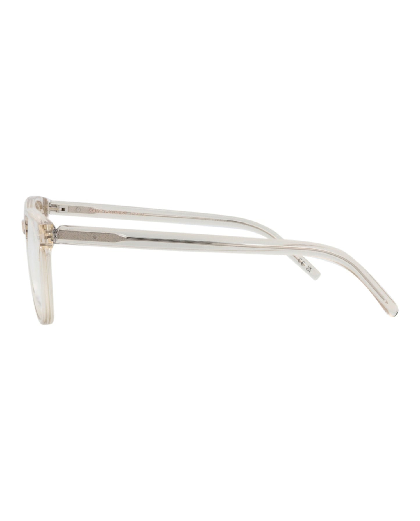 Saint Laurent Womens Round/Oval Beige Beige Transparent Fashion Designer Eyewear
