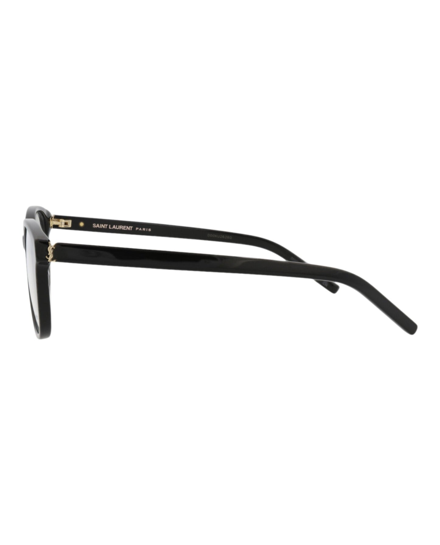 Saint Laurent Womens Cat Eye Black Black Transparent Fashion Designer Eyewear