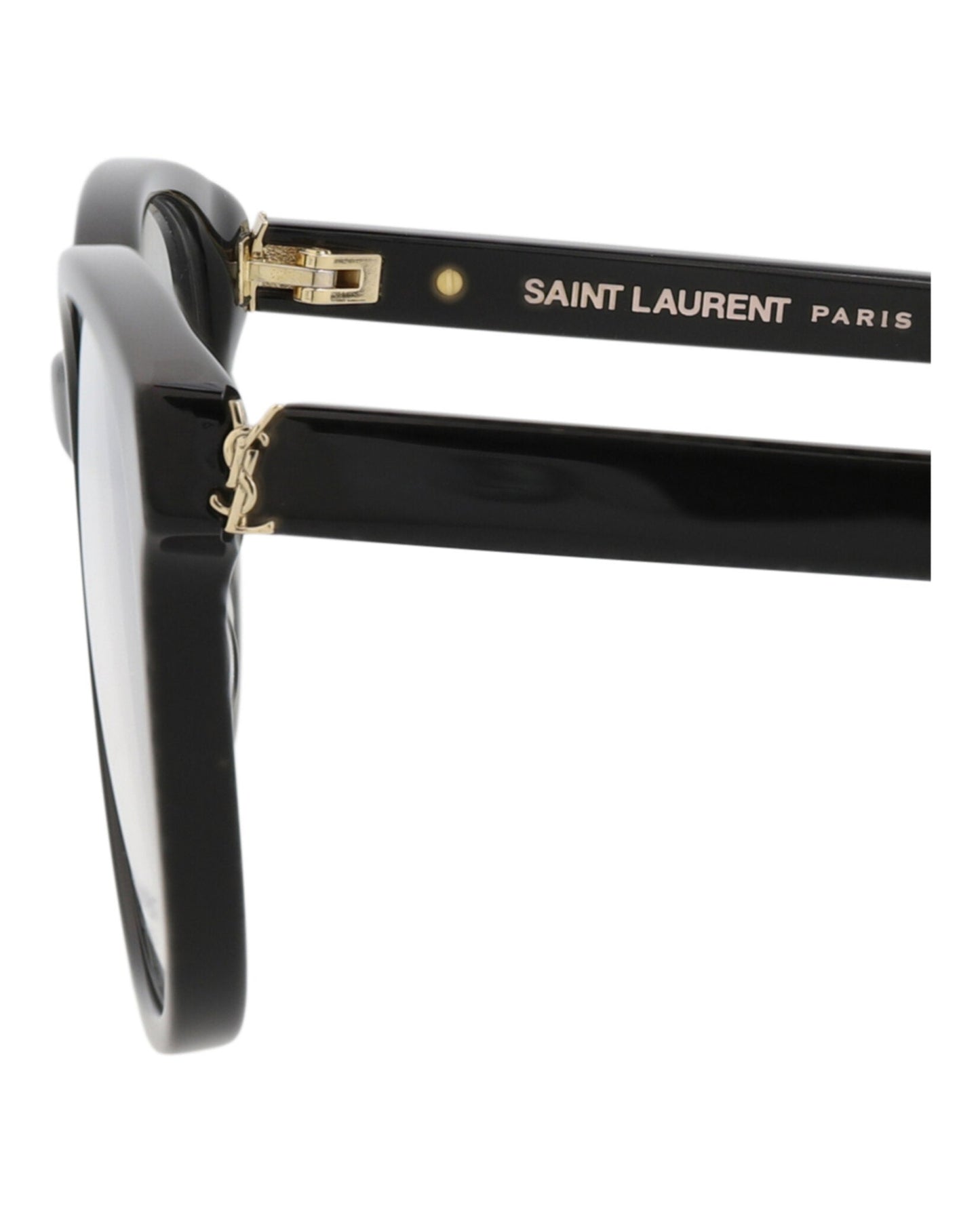 Saint Laurent Womens Cat Eye Black Black Transparent Fashion Designer Eyewear