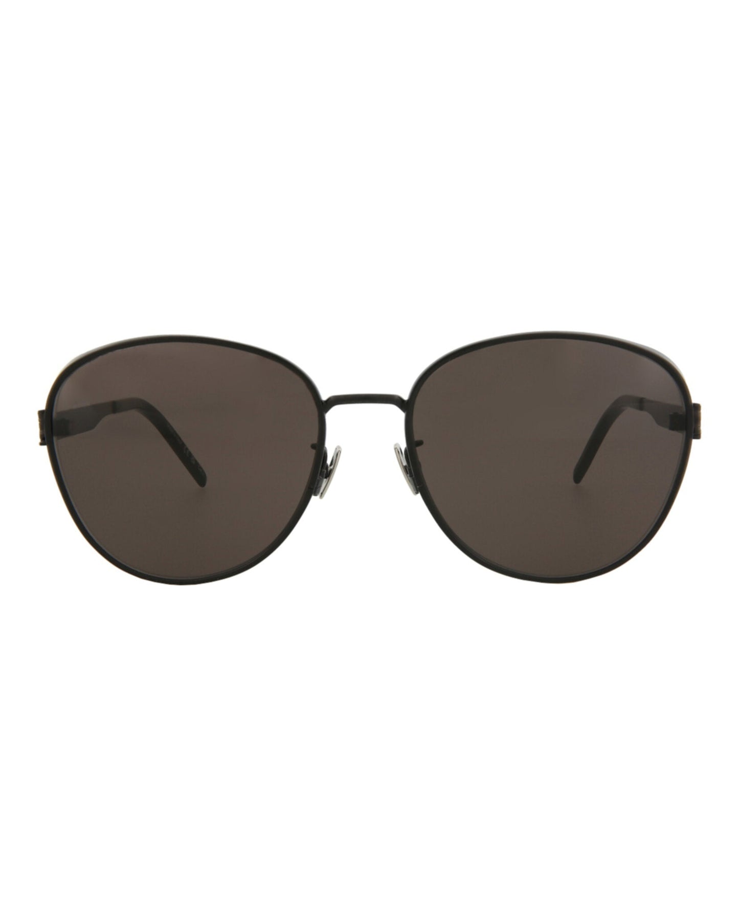 Saint Laurent Womens Round/Oval Black Black Black Fashion Designer Eyewear