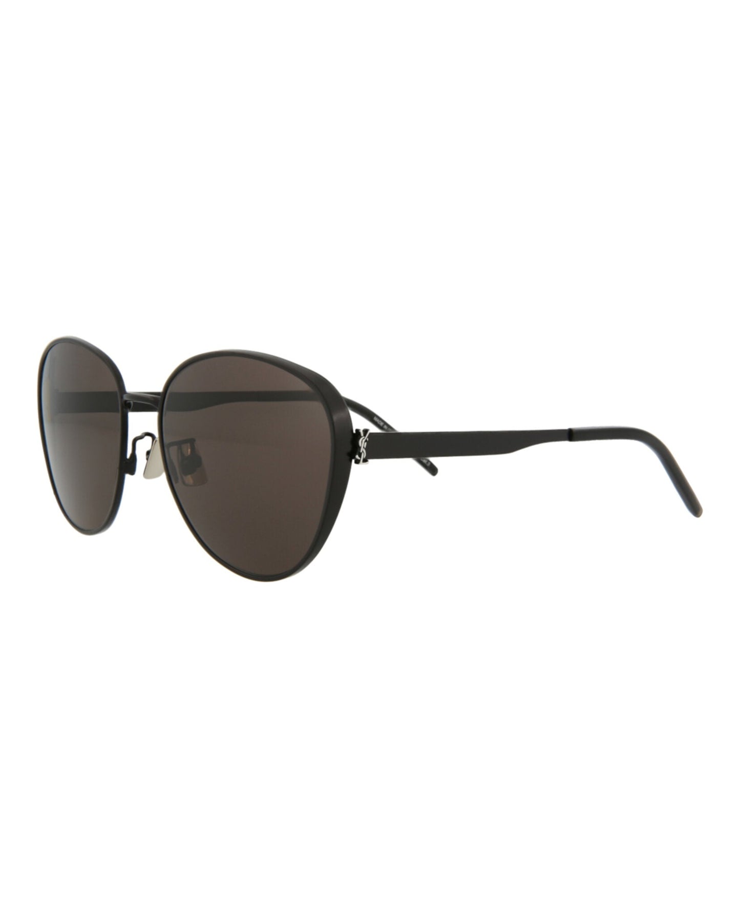 Saint Laurent Womens Round/Oval Black Black Black Fashion Designer Eyewear