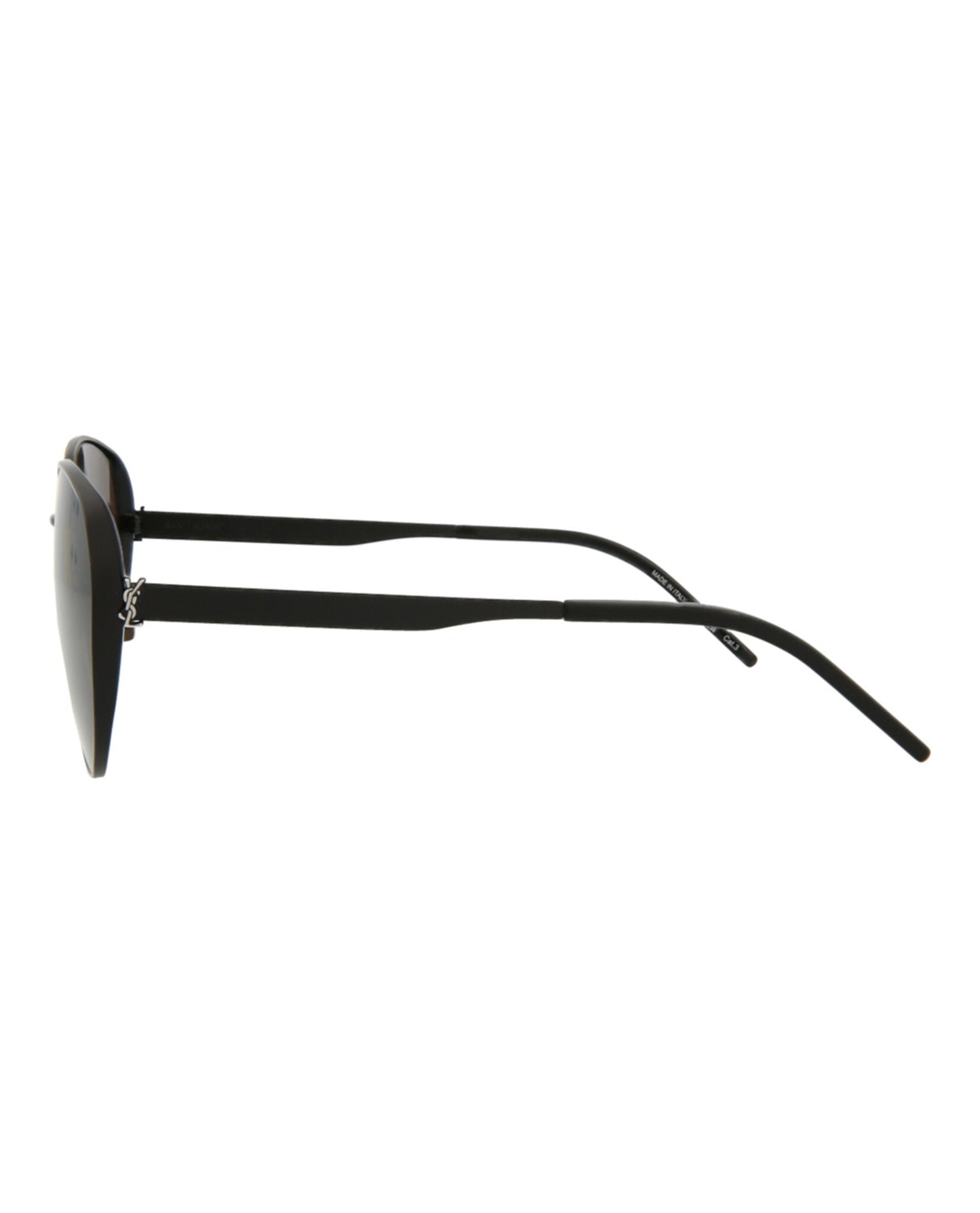Saint Laurent Womens Round/Oval Black Black Black Fashion Designer Eyewear