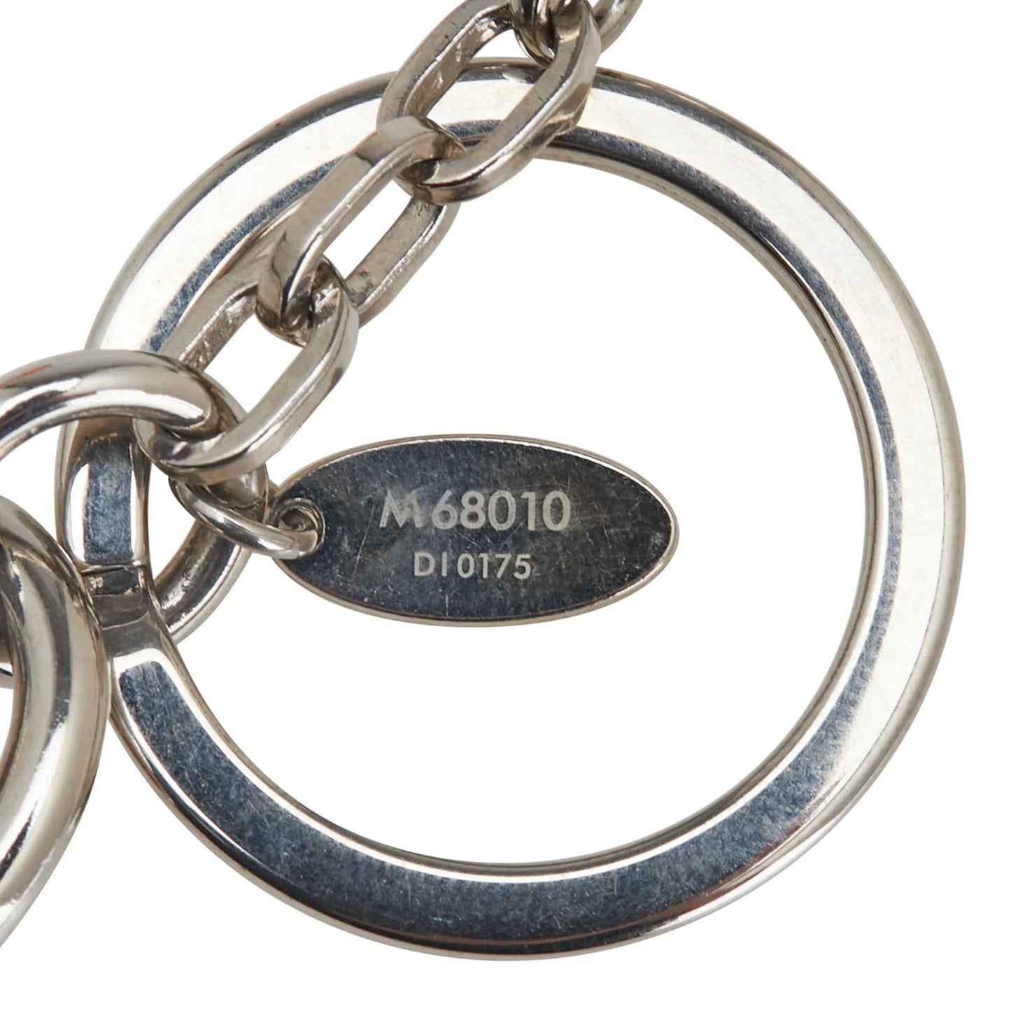 Silver Louis Vuitton Silver Resin LV Twist Key Ring