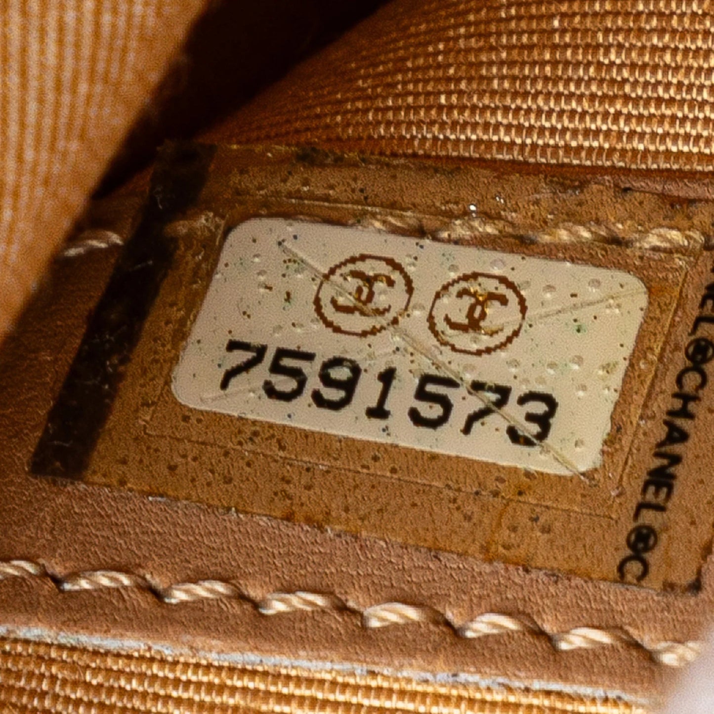 Tan Chanel Caviar Medallion Tote